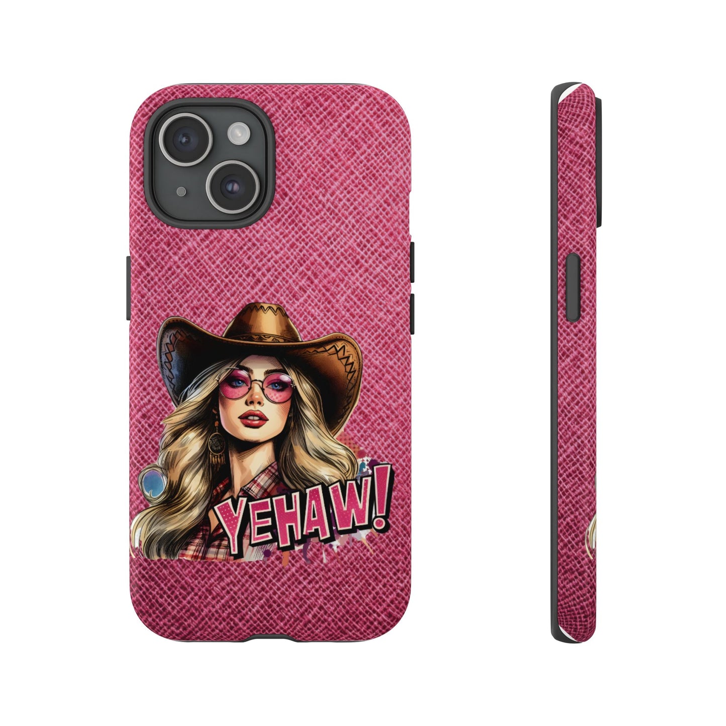Wild West Charm: Bold Cowboy Hat and YEHAW! Design Phone Case