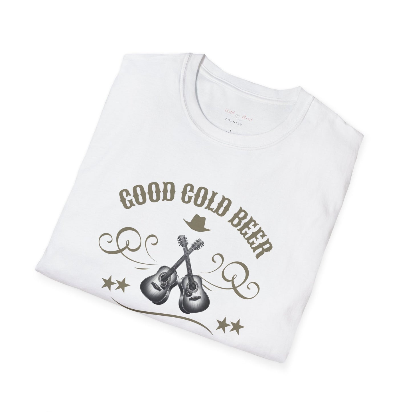 Good Cold Beer & Country Music T-Shirt, Country Shirt, Festival Tee, Western T-shirt, Concert T Shirt,