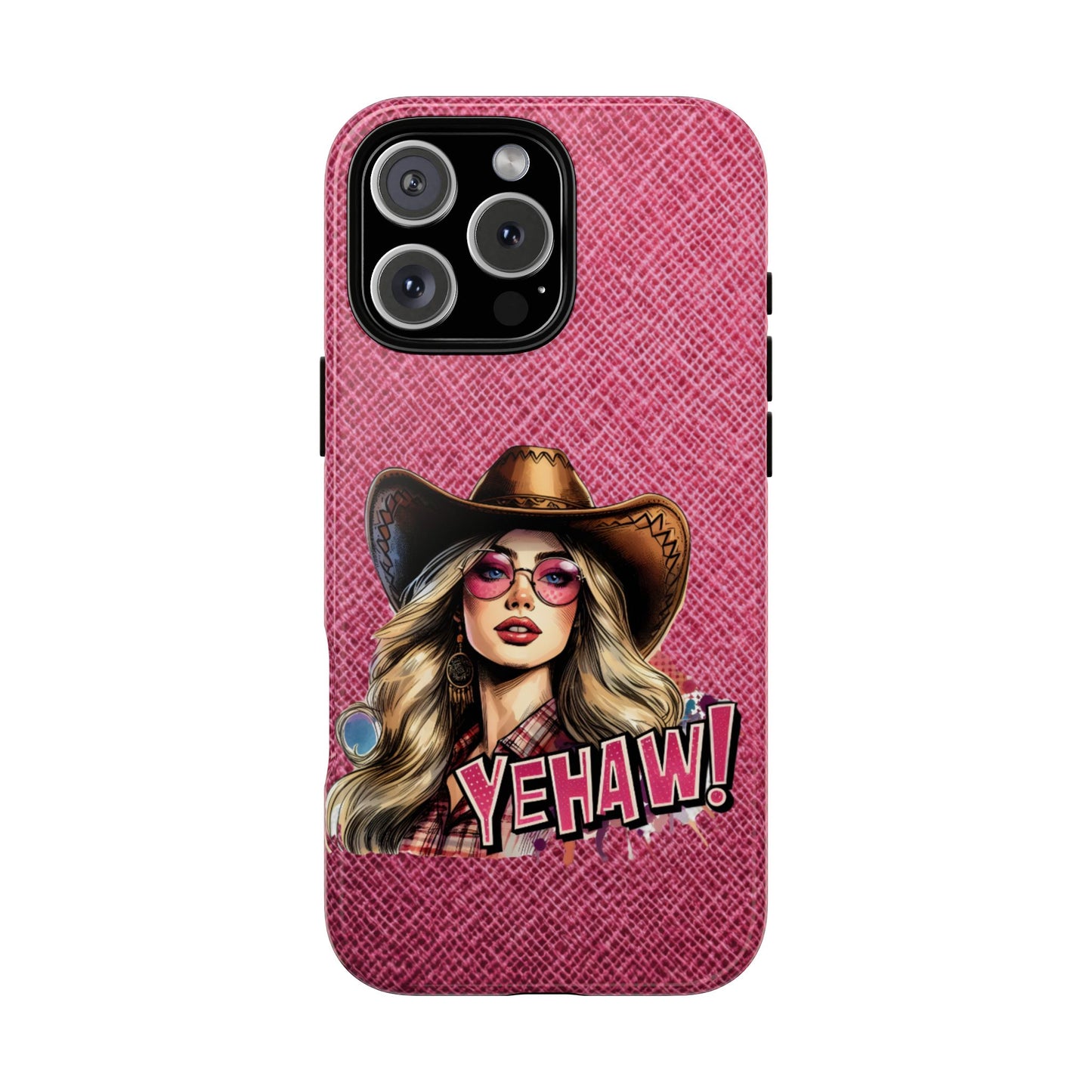 Wild West Charm: Bold Cowboy Hat and YEHAW! Design Phone Case