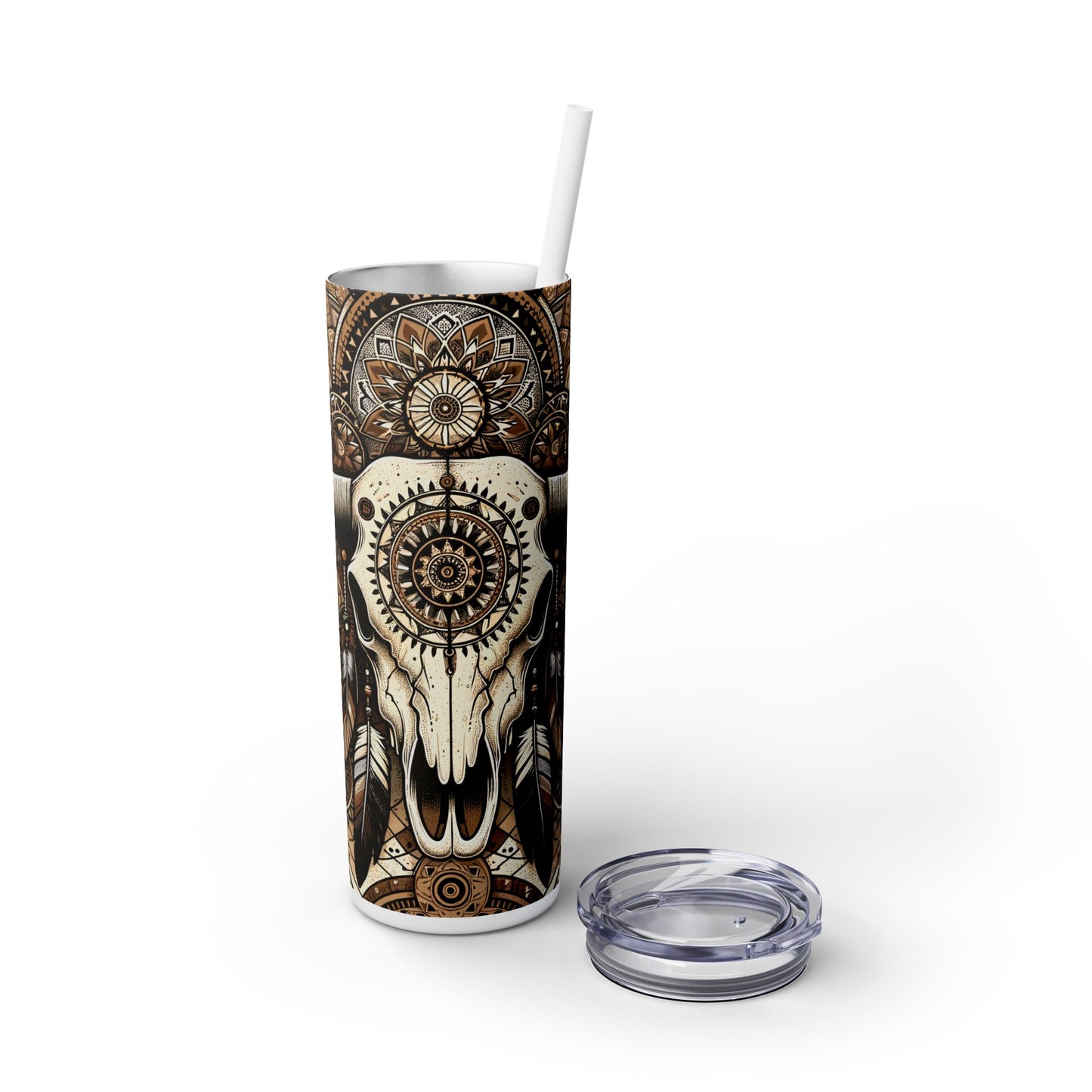 Western Spirit Cow Skull 20 oz Tumbler; Dreamcatcher Tumbler