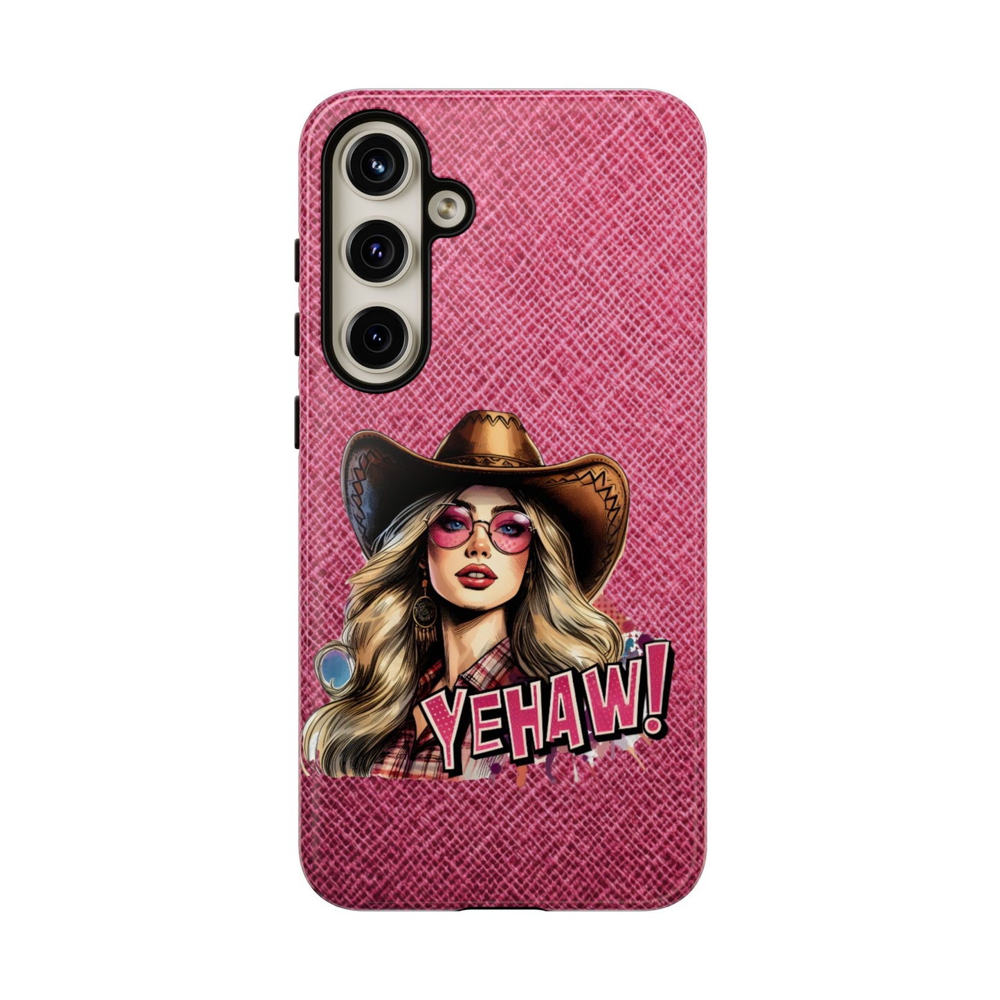 Wild West Charm: Bold Cowboy Hat and YEHAW! Design Phone Case