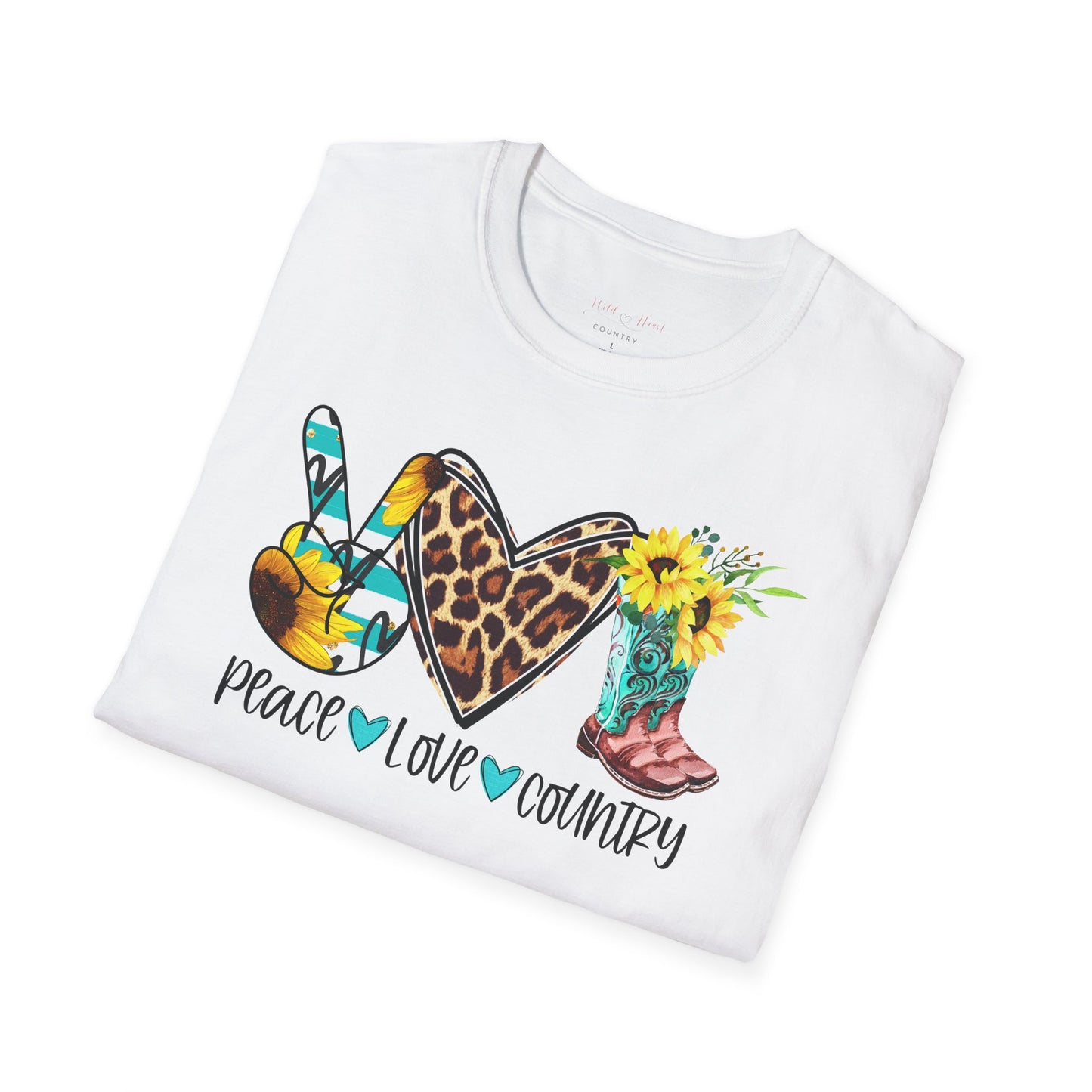 Cowboy boots, sunflower and heart design.