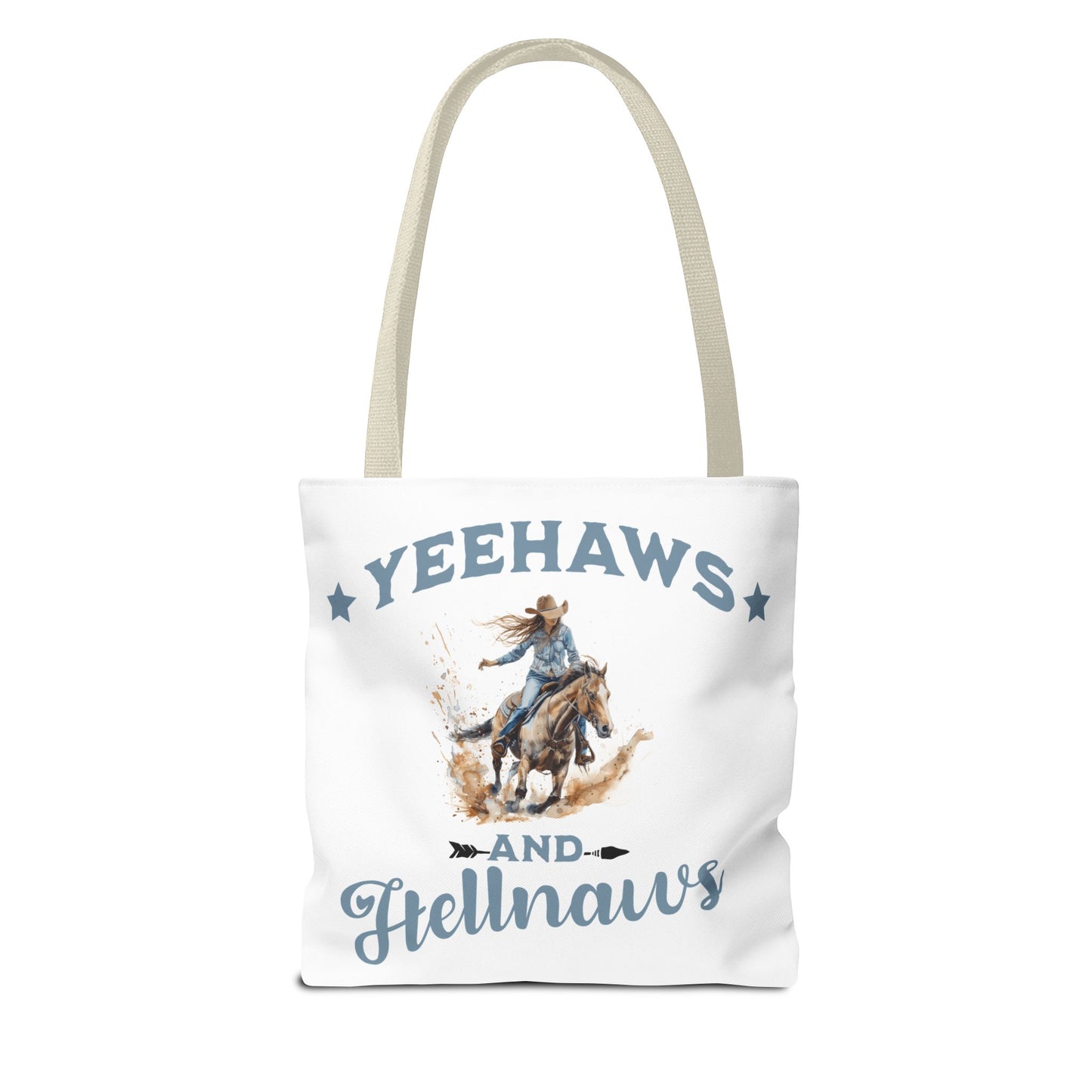 “Yeehaws and Hellnaws” Cowgirl Tote Bag – Western Rodeo Country Style Accessory