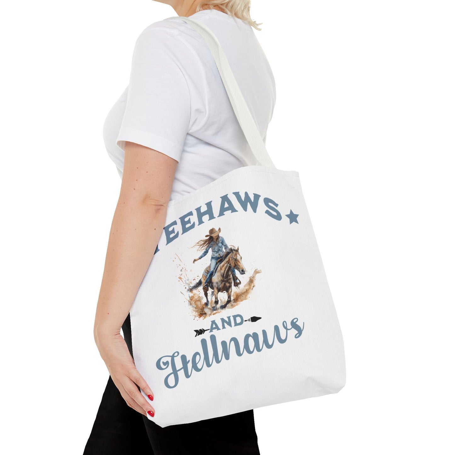 “Yeehaws and Hellnaws” Cowgirl Tote Bag – Western Rodeo Country Style Accessory