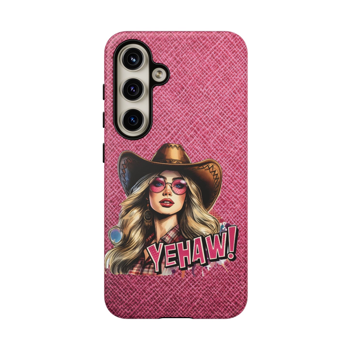 Wild West Charm: Bold Cowboy Hat and YEHAW! Design Phone Case