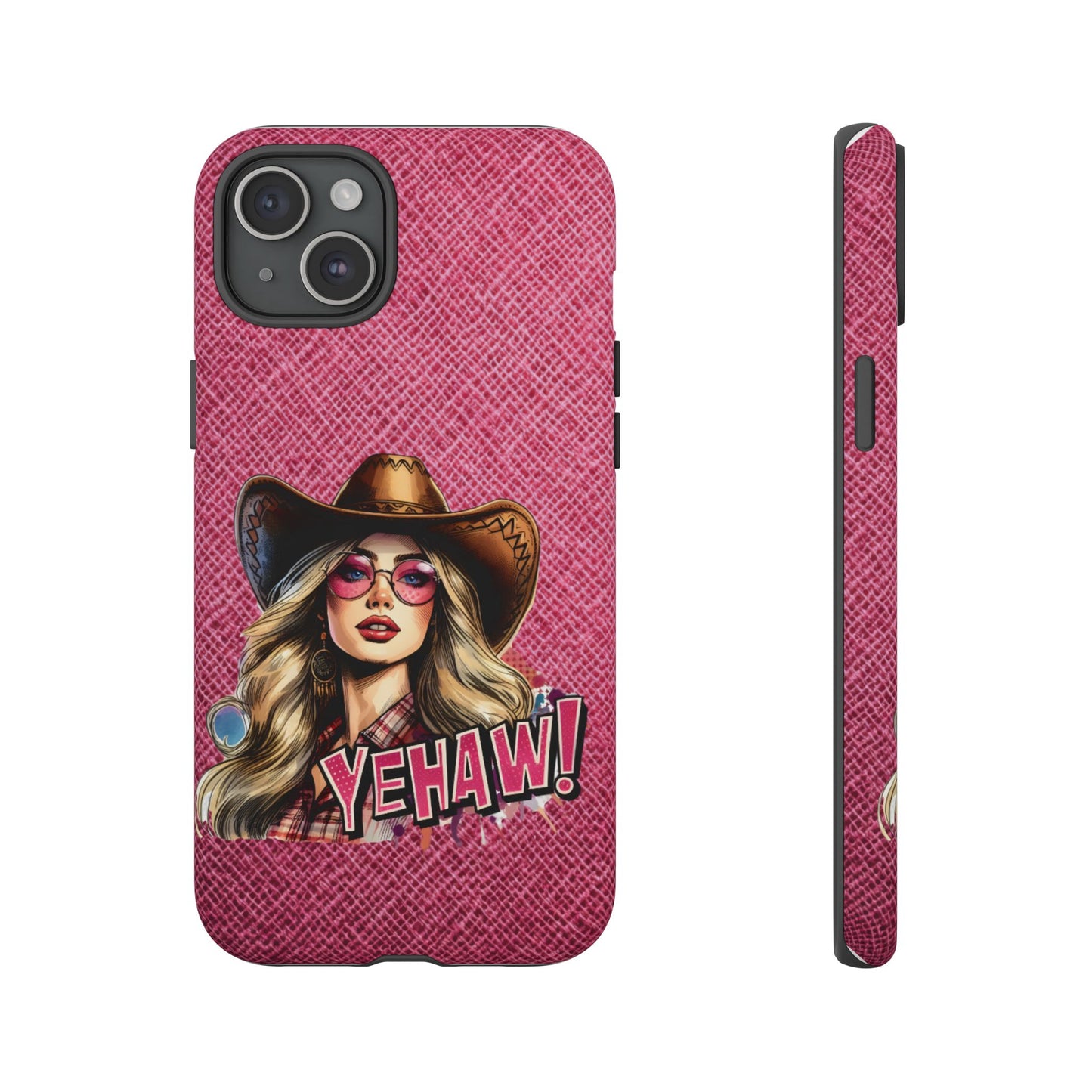 Wild West Charm: Bold Cowboy Hat and YEHAW! Design Phone Case