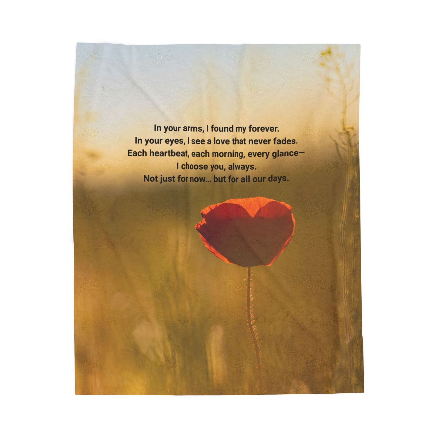 Forever And For Always Velveteen Plush Blanket, Fan Blanket, Throw Rug, Display Blanket, Country Music Blanket,