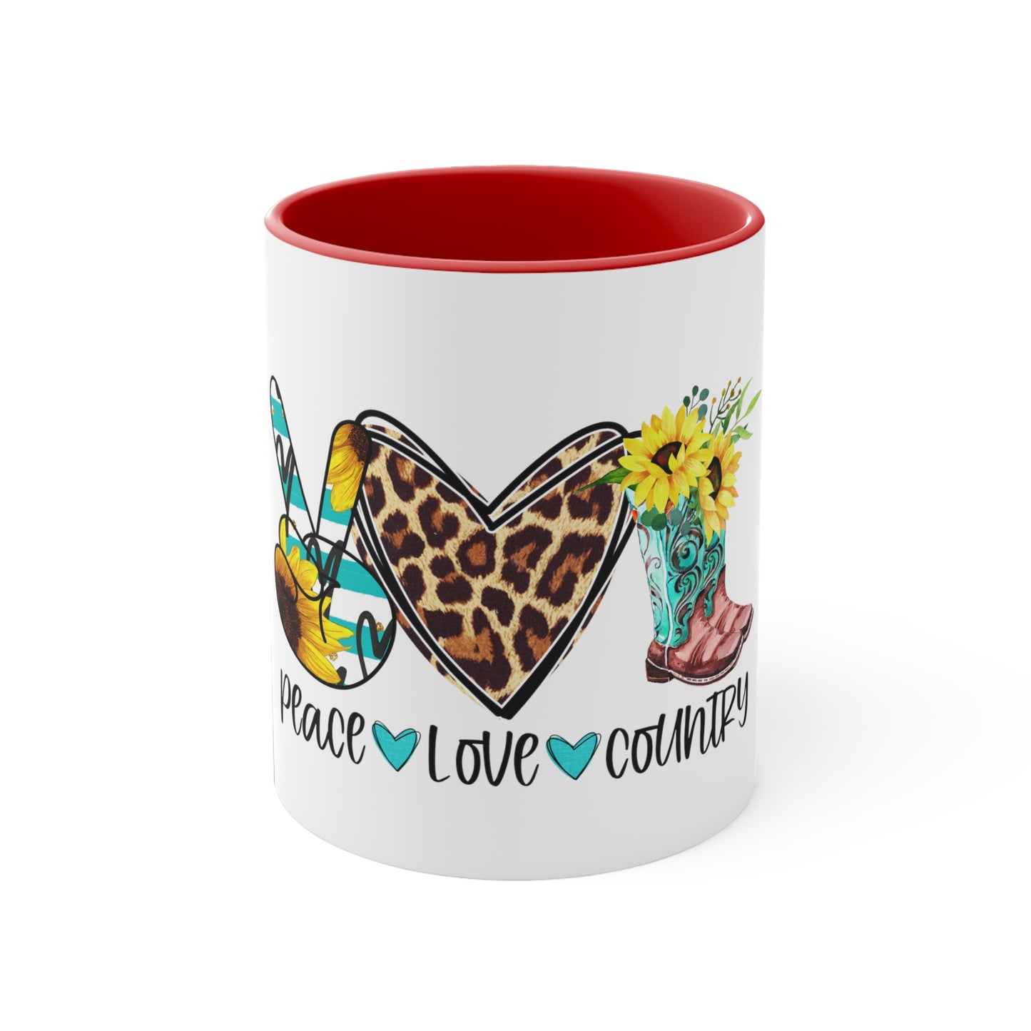 Peace, Love, Country 11oz Mug, Country Music, Gift, Unique Gift