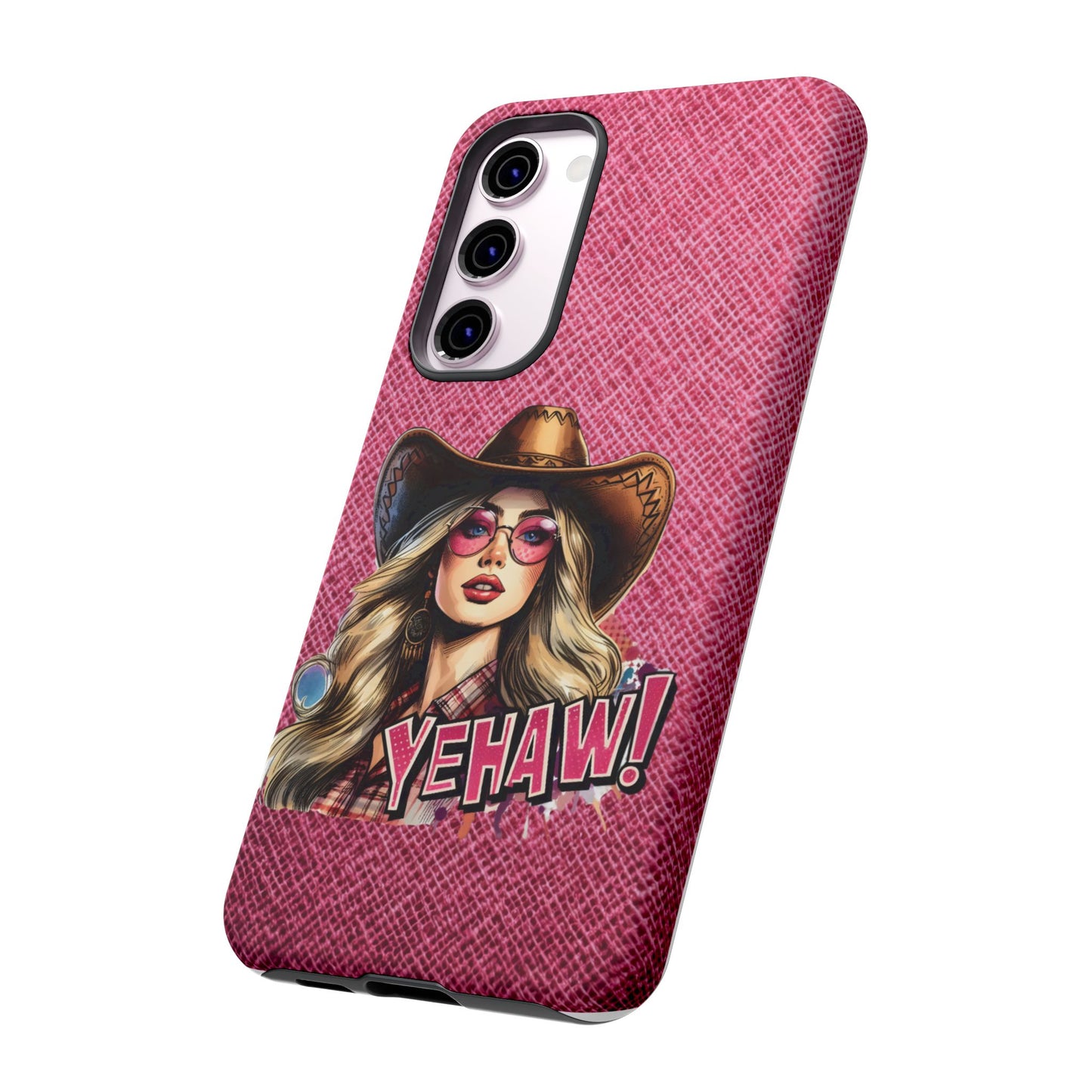 Wild West Charm: Bold Cowboy Hat and YEHAW! Design Phone Case
