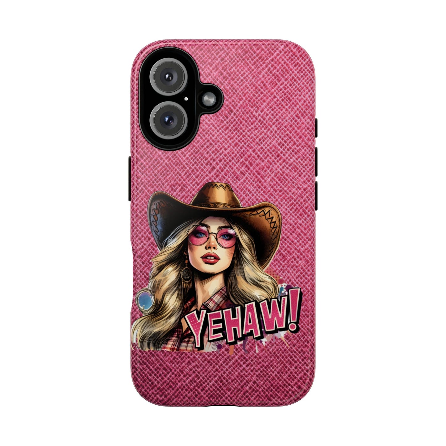 Wild West Charm: Bold Cowboy Hat and YEHAW! Design Phone Case