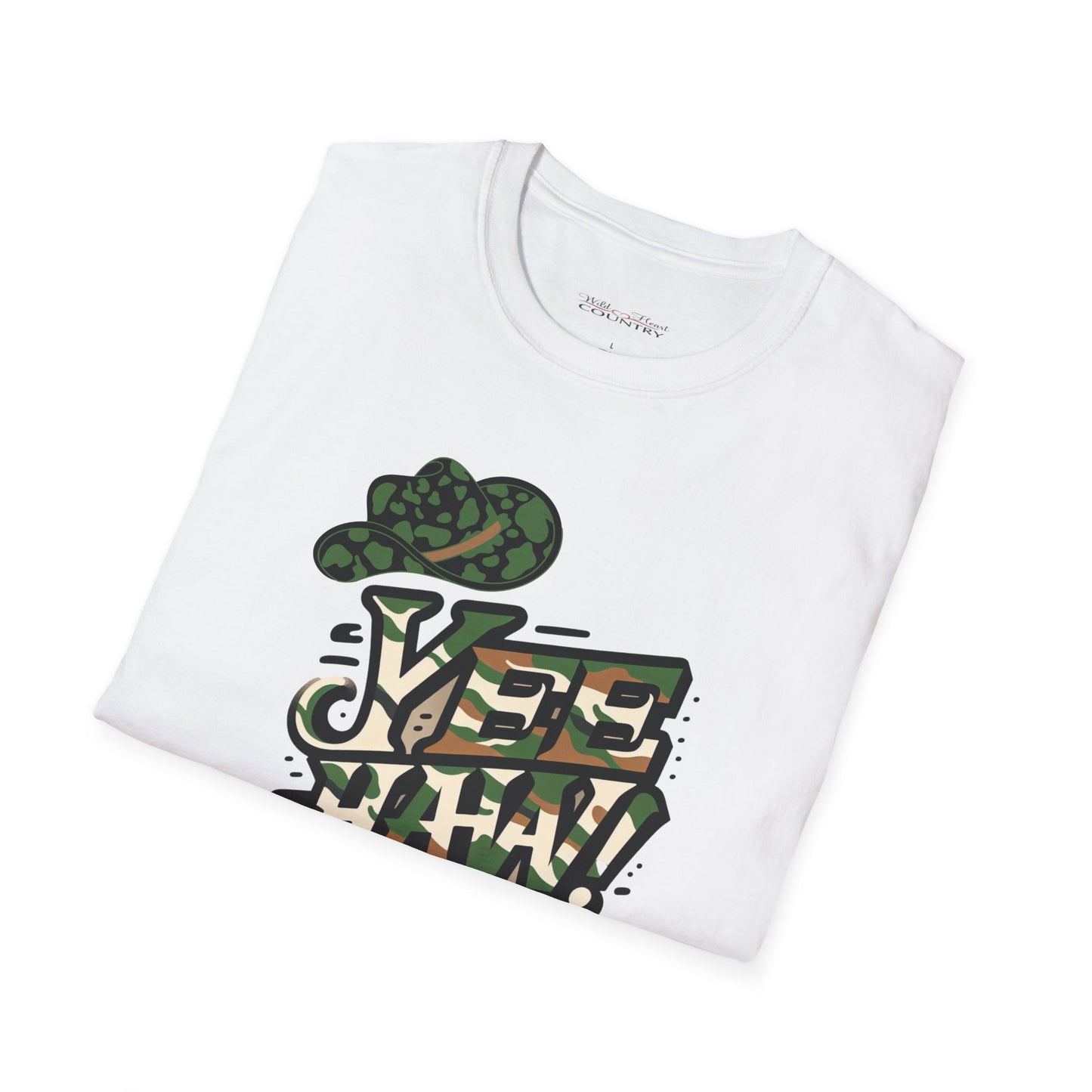 Yee-Haw T-Shirt with Cowboy Hat, Camo design, Unisex T-Shirt, Country Music T-Shirt