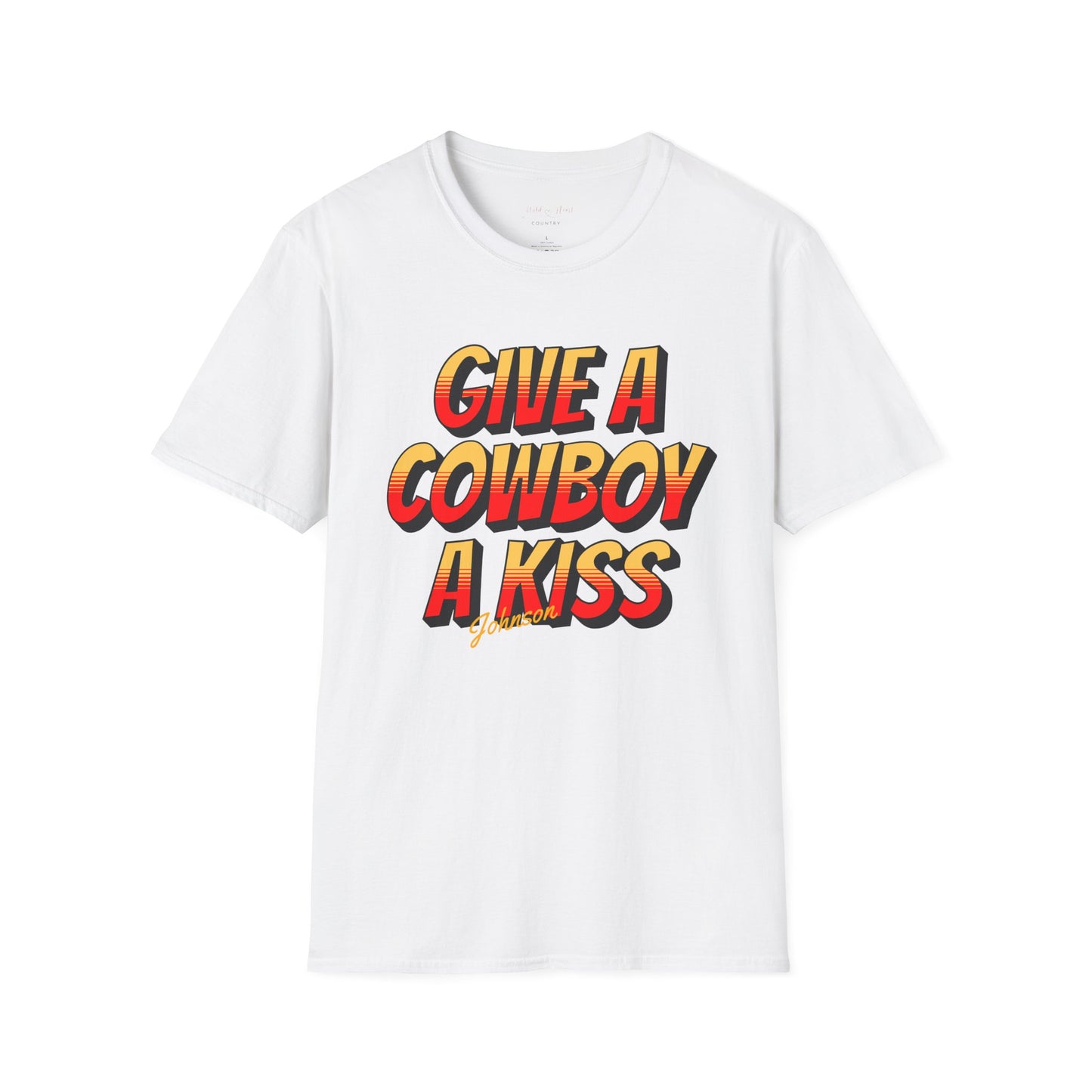 Give a cowboy a kiss T Shirt, Country Music Shirt, Festival Tee, Western T-shirt, Concert T Shirt,