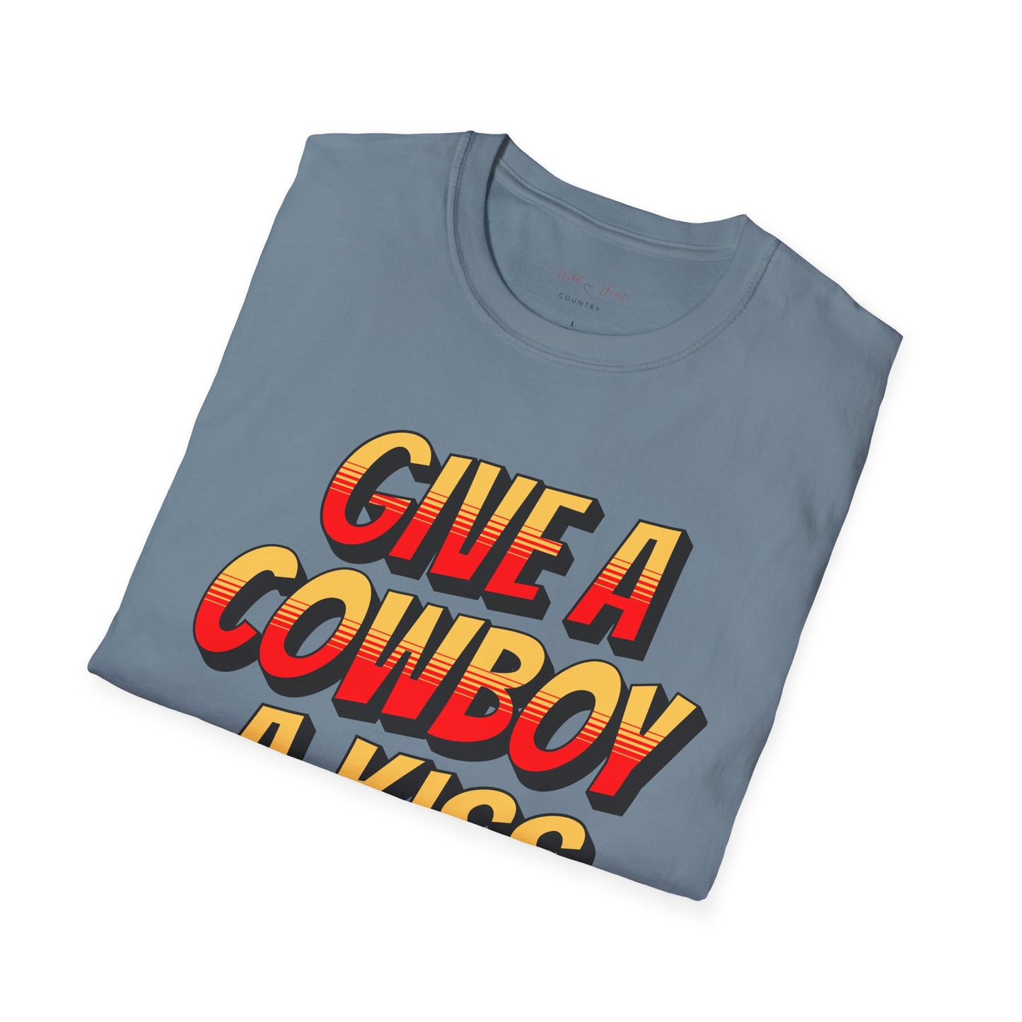 Give a cowboy a kiss T Shirt, Country Music Shirt, Festival Tee, Western T-shirt, Concert T Shirt,