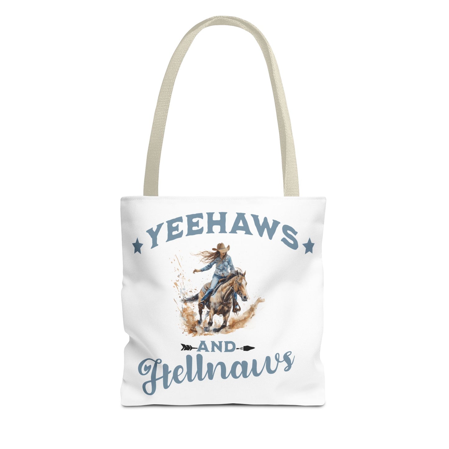 “Yeehaws and Hellnaws” Cowgirl Tote Bag – Western Rodeo Country Style Accessory