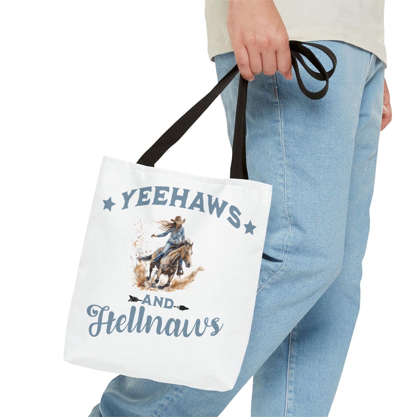 “Yeehaws and Hellnaws” Cowgirl Tote Bag – Western Rodeo Country Style Accessory