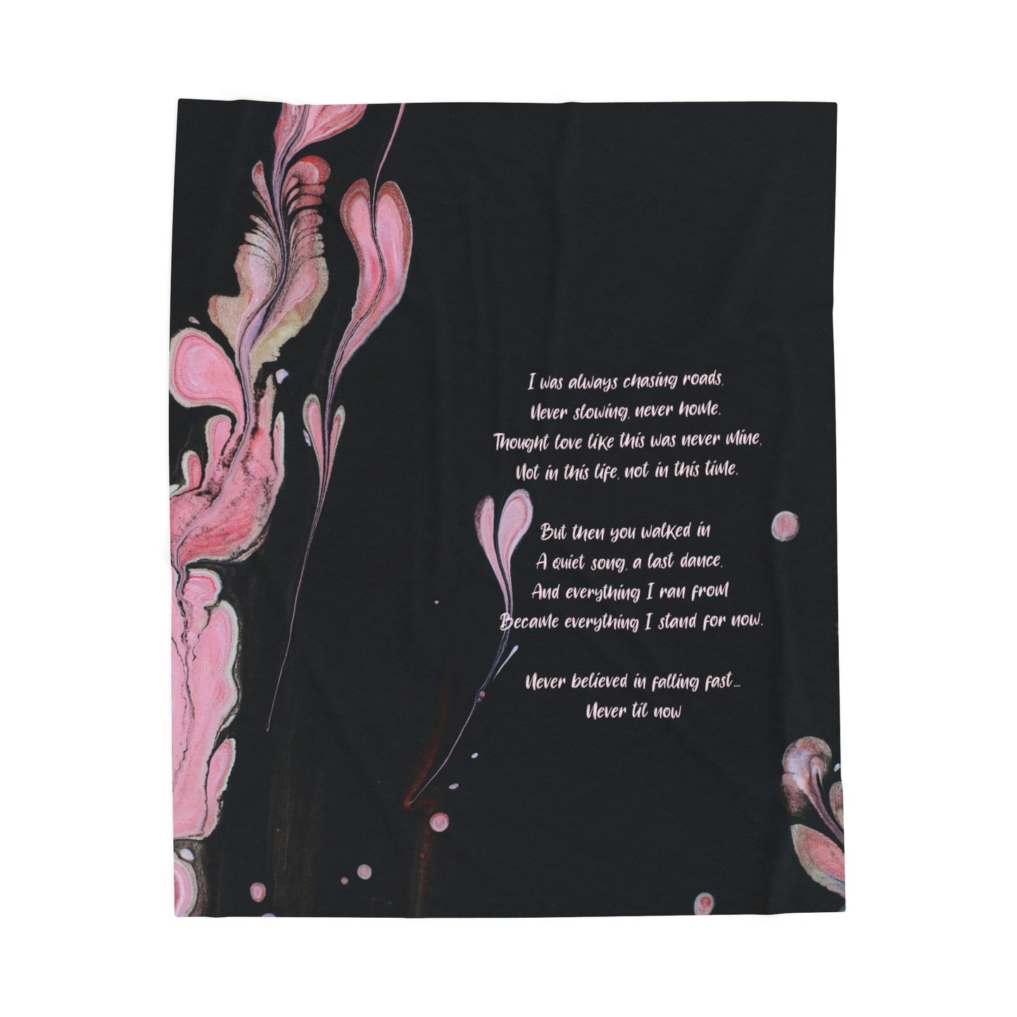Never Till Now Velveteen Plush Blanket, Fan Blanket, Throw Rug, Display Blanket, Country Music Blanket,