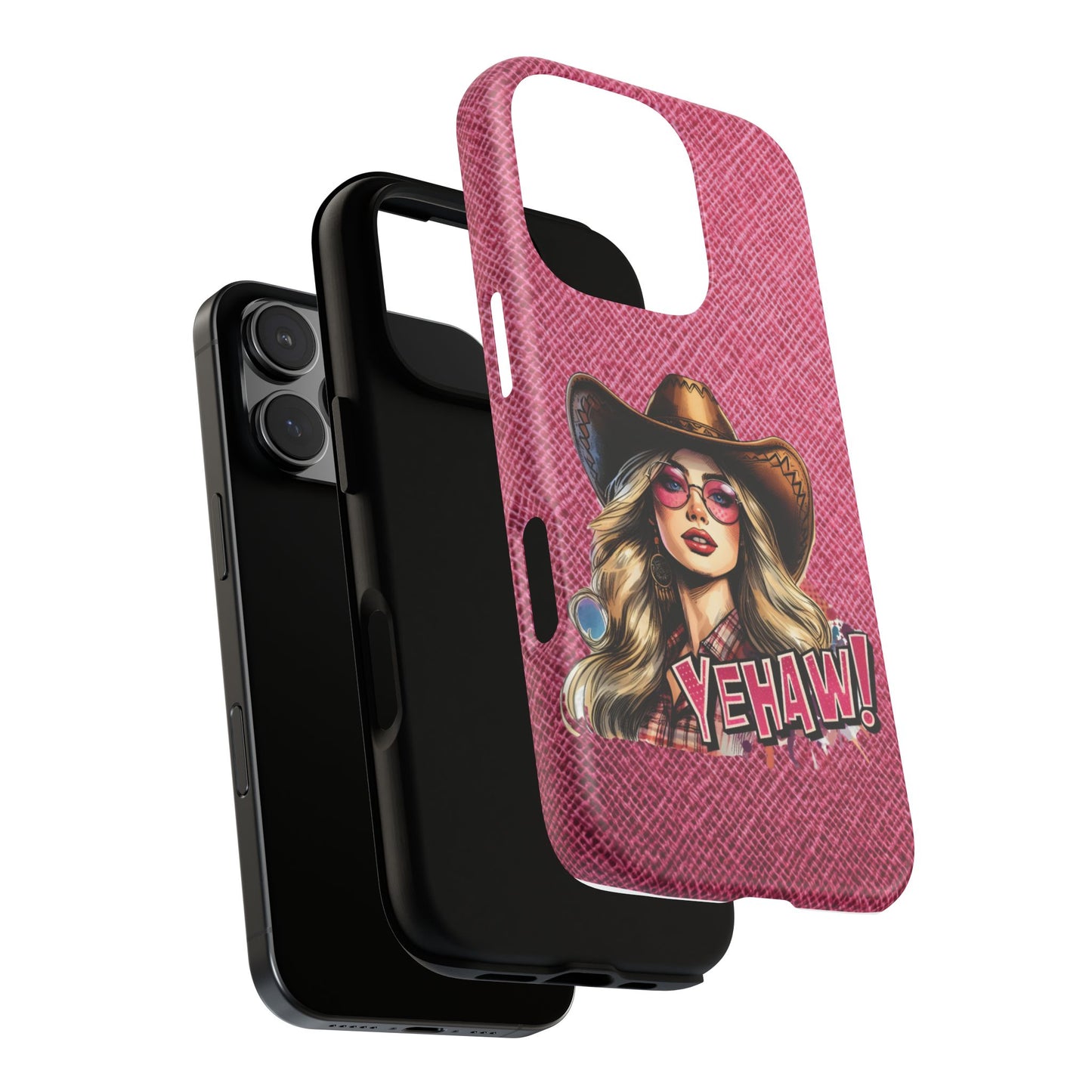 Wild West Charm: Bold Cowboy Hat and YEHAW! Design Phone Case