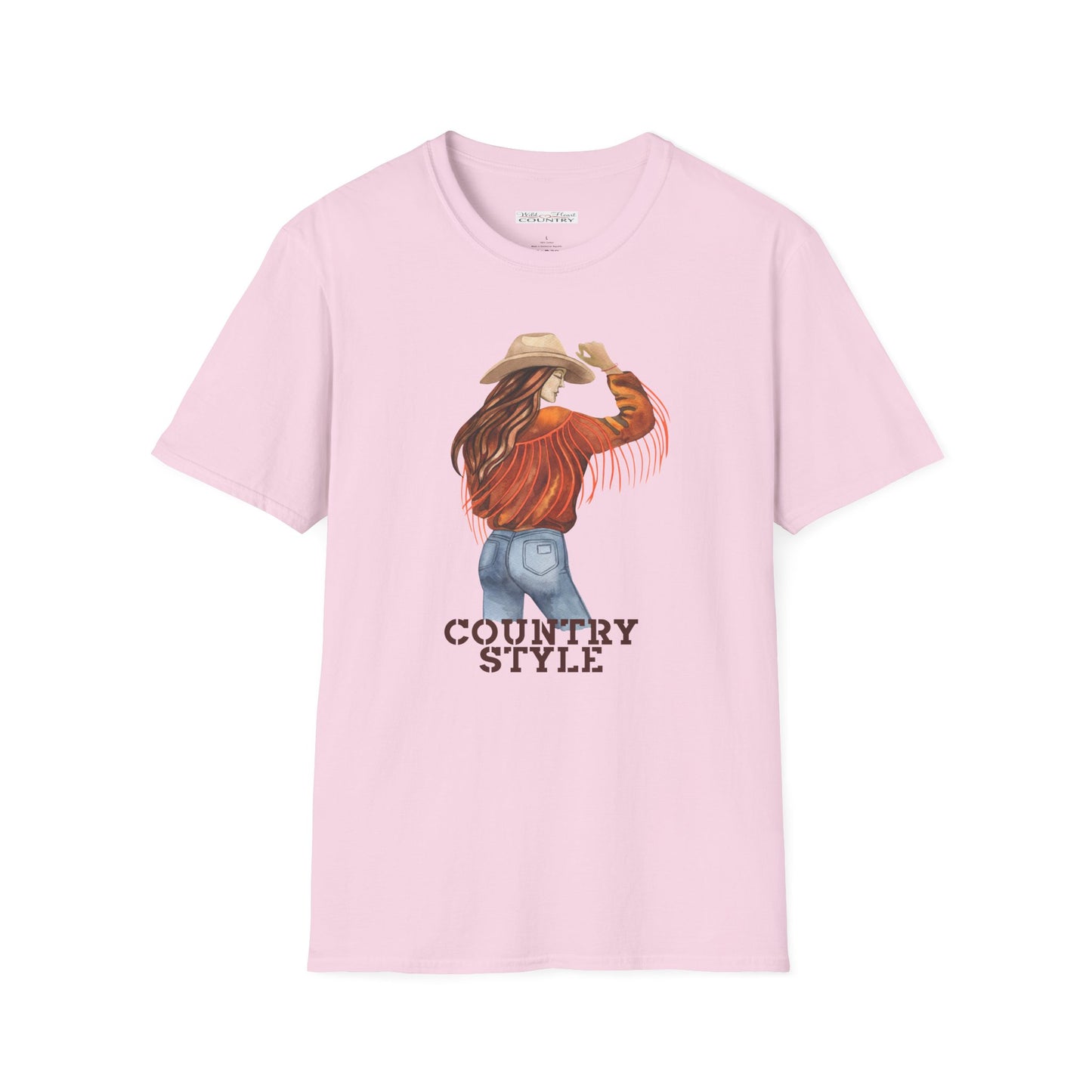 Image of a cowgirl with the text "Country Style" underneath