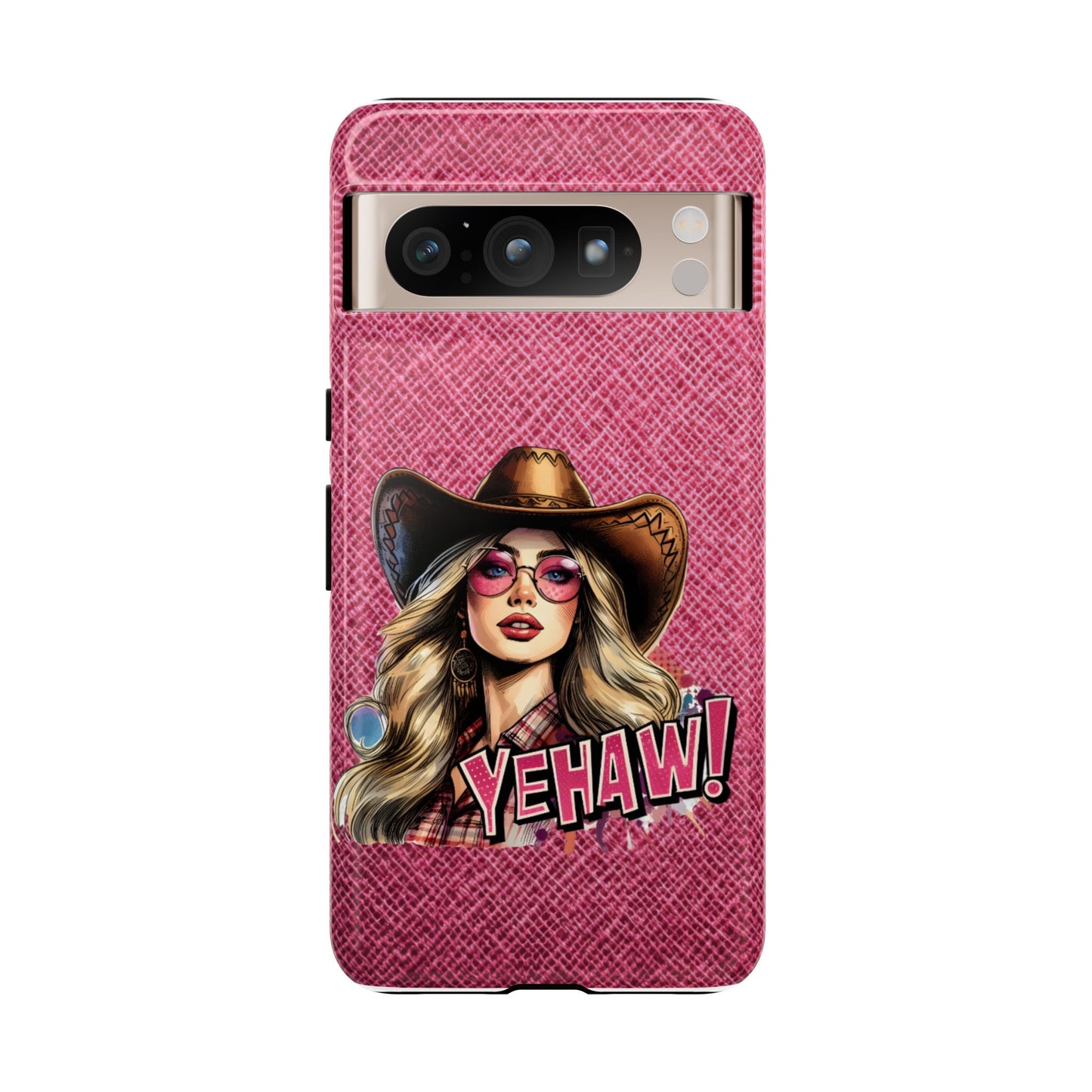 Wild West Charm: Bold Cowboy Hat and YEHAW! Design Phone Case