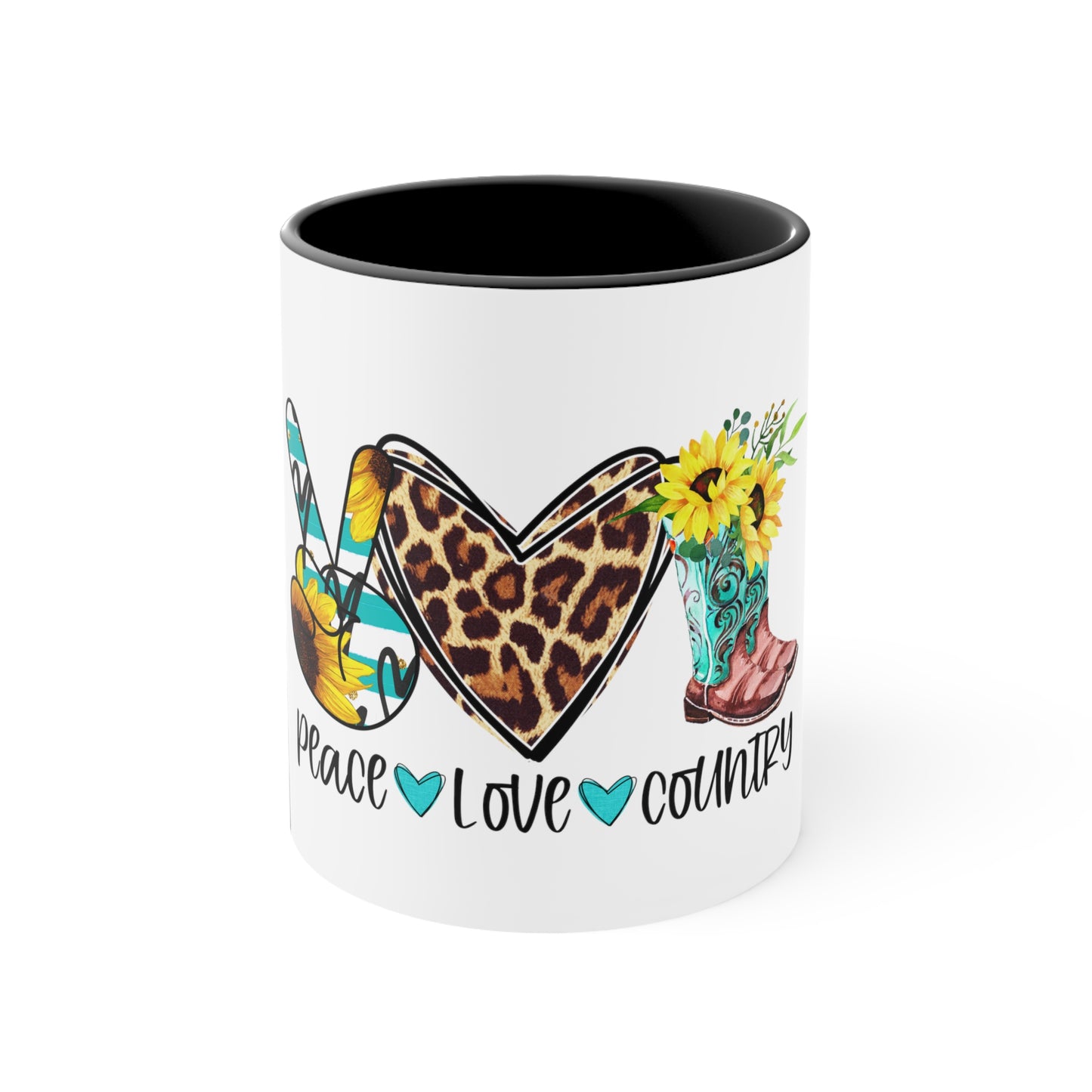 Peace, Love, Country 11oz Mug, Country Music, Gift, Unique Gift