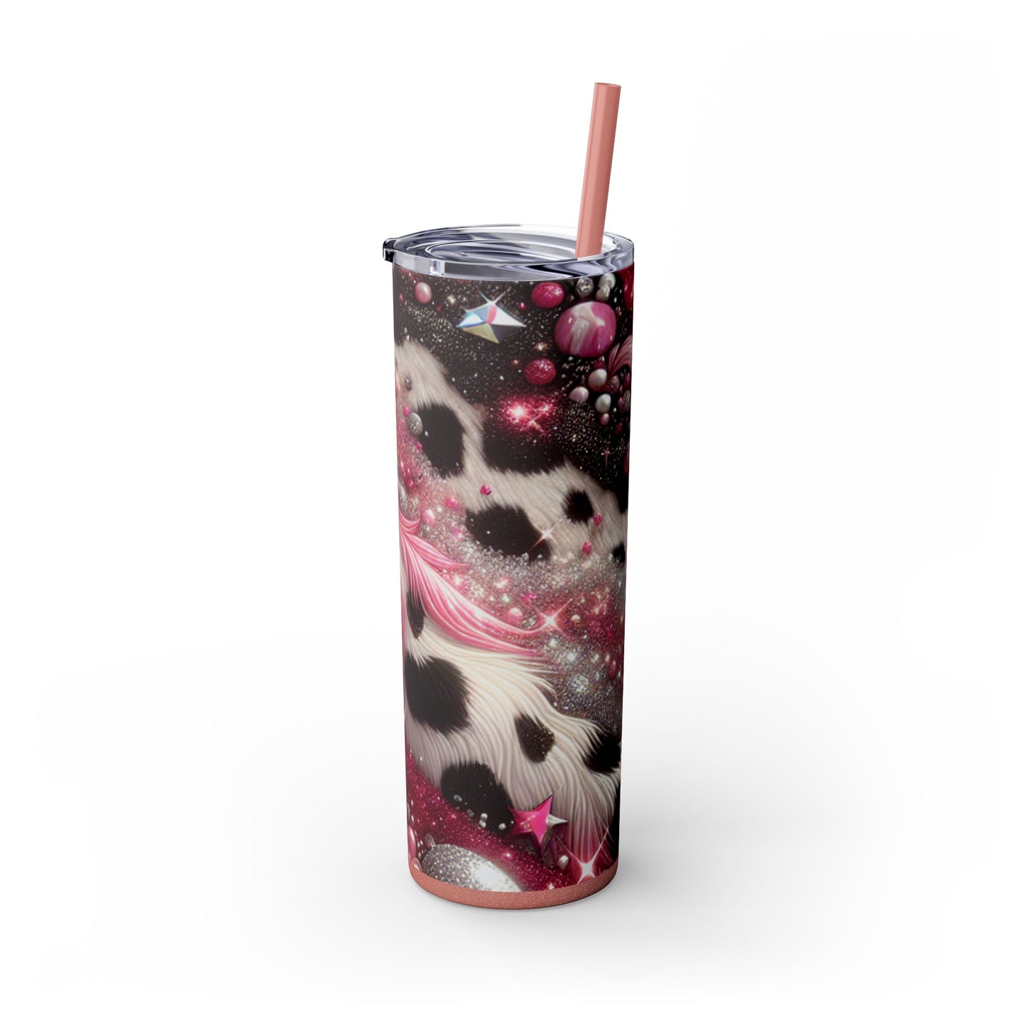 Glitzy Cow Pattern Tumbler 20 oz