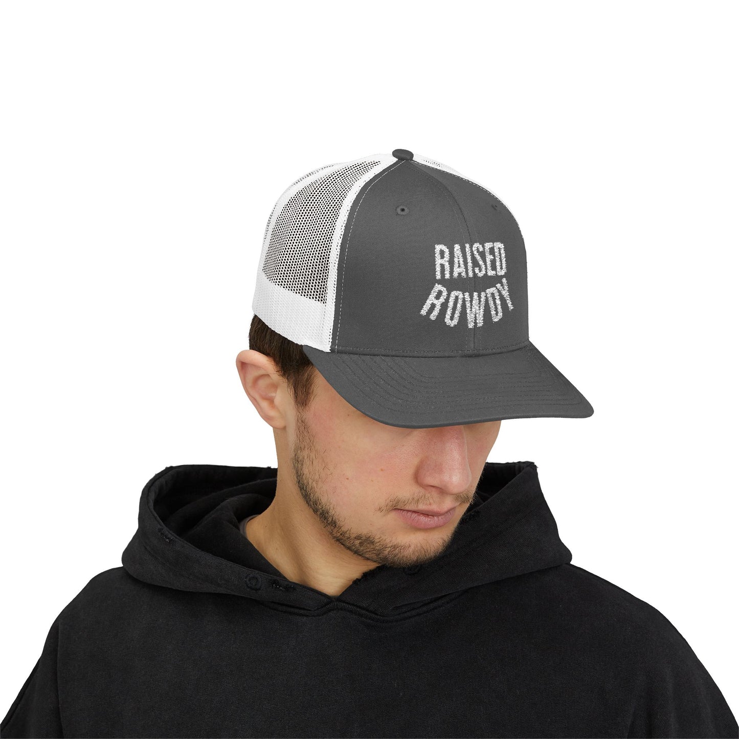 Raised Rowdy Snapback Trucker Cap