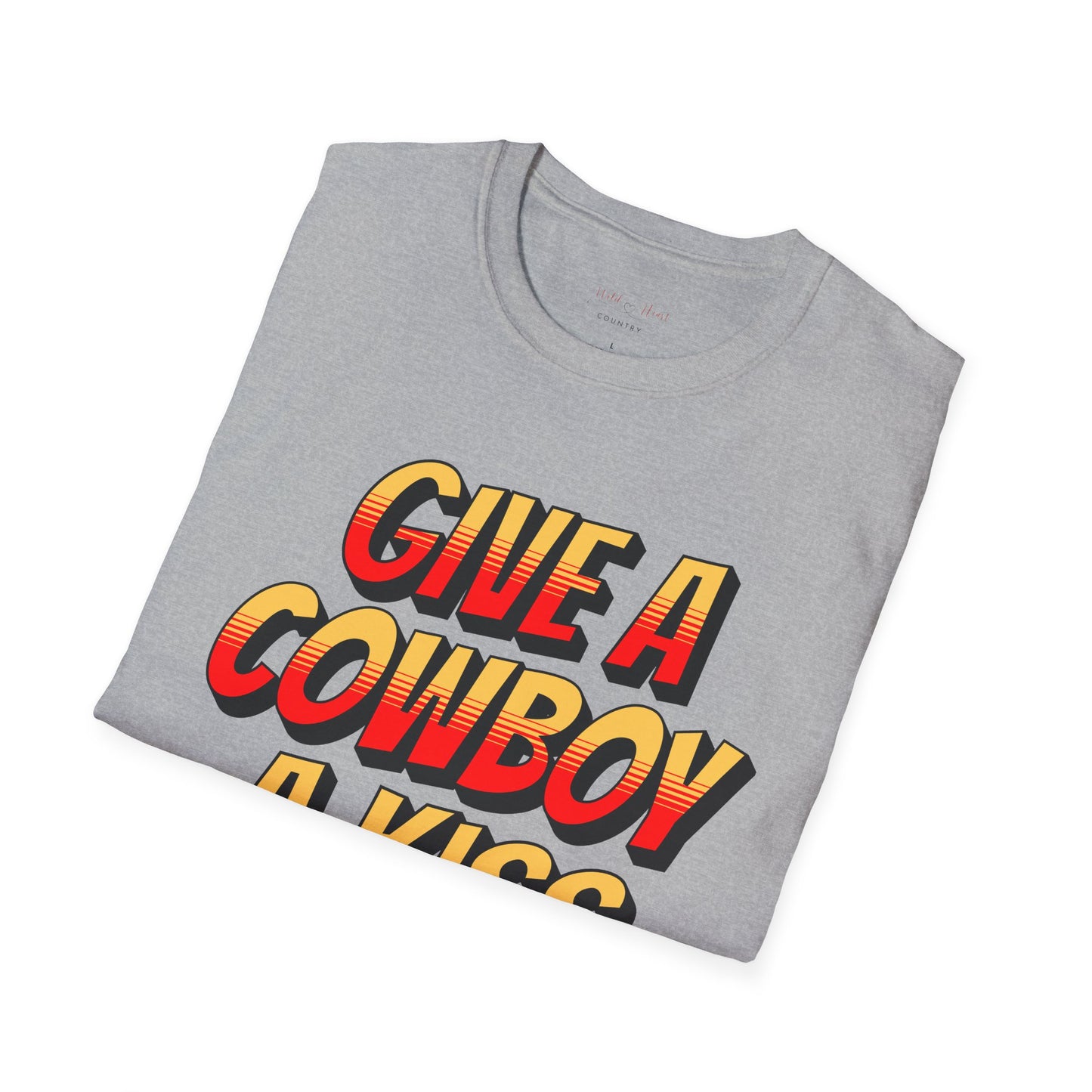Give a cowboy a kiss T Shirt, Country Music Shirt, Festival Tee, Western T-shirt, Concert T Shirt,