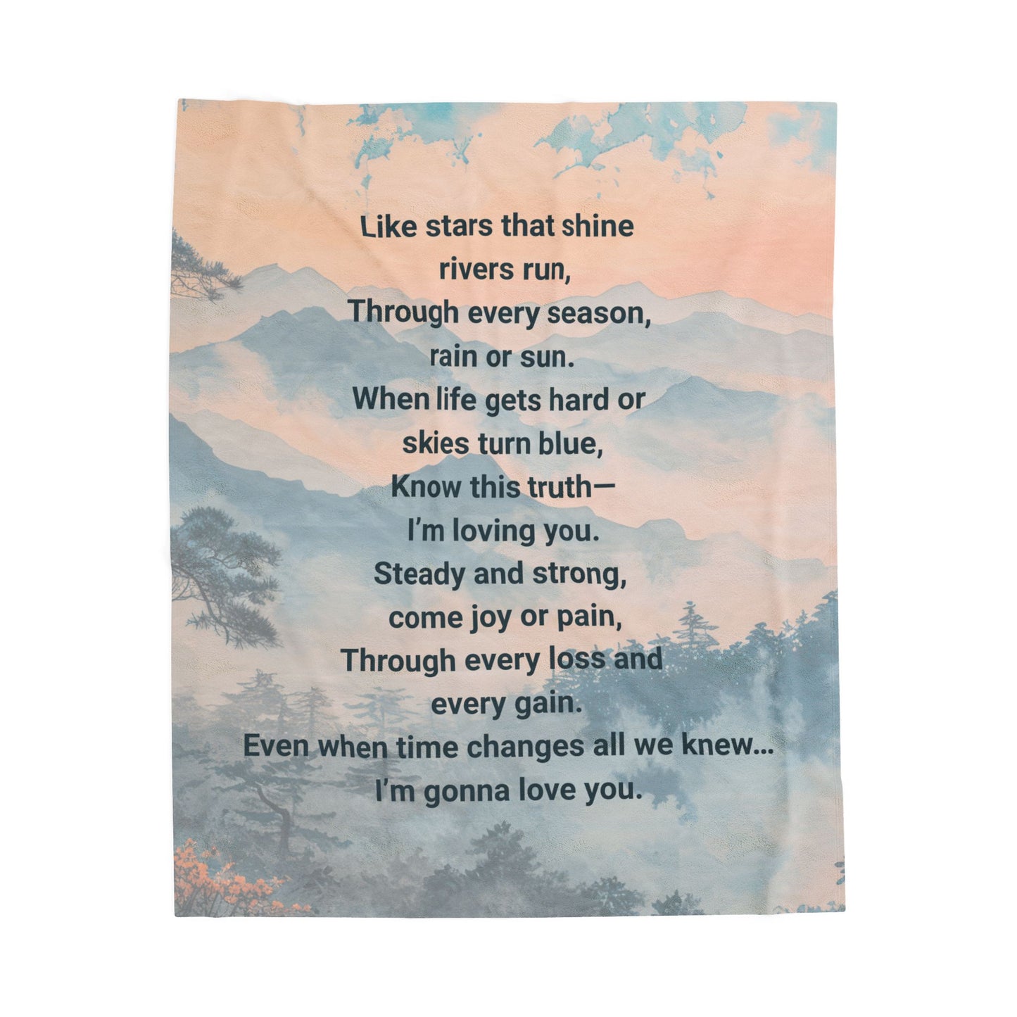 I'm gonna love you Velveteen Plush Blanket, Fan Blanket, Throw Rug, Display Blanket, Country Music Blanket,
