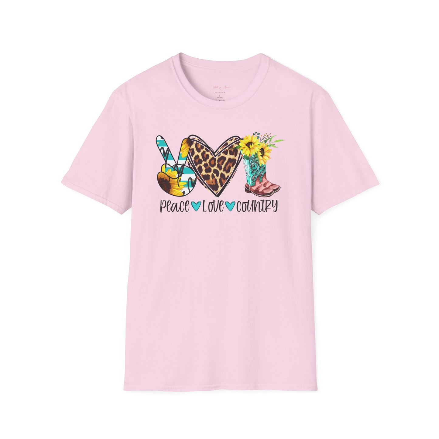 Peace, Love, Country T-Shirt, Country T-Shirt, Country Music Concert T-Shirt, Streetwear Shirt, Casual T-Shirt