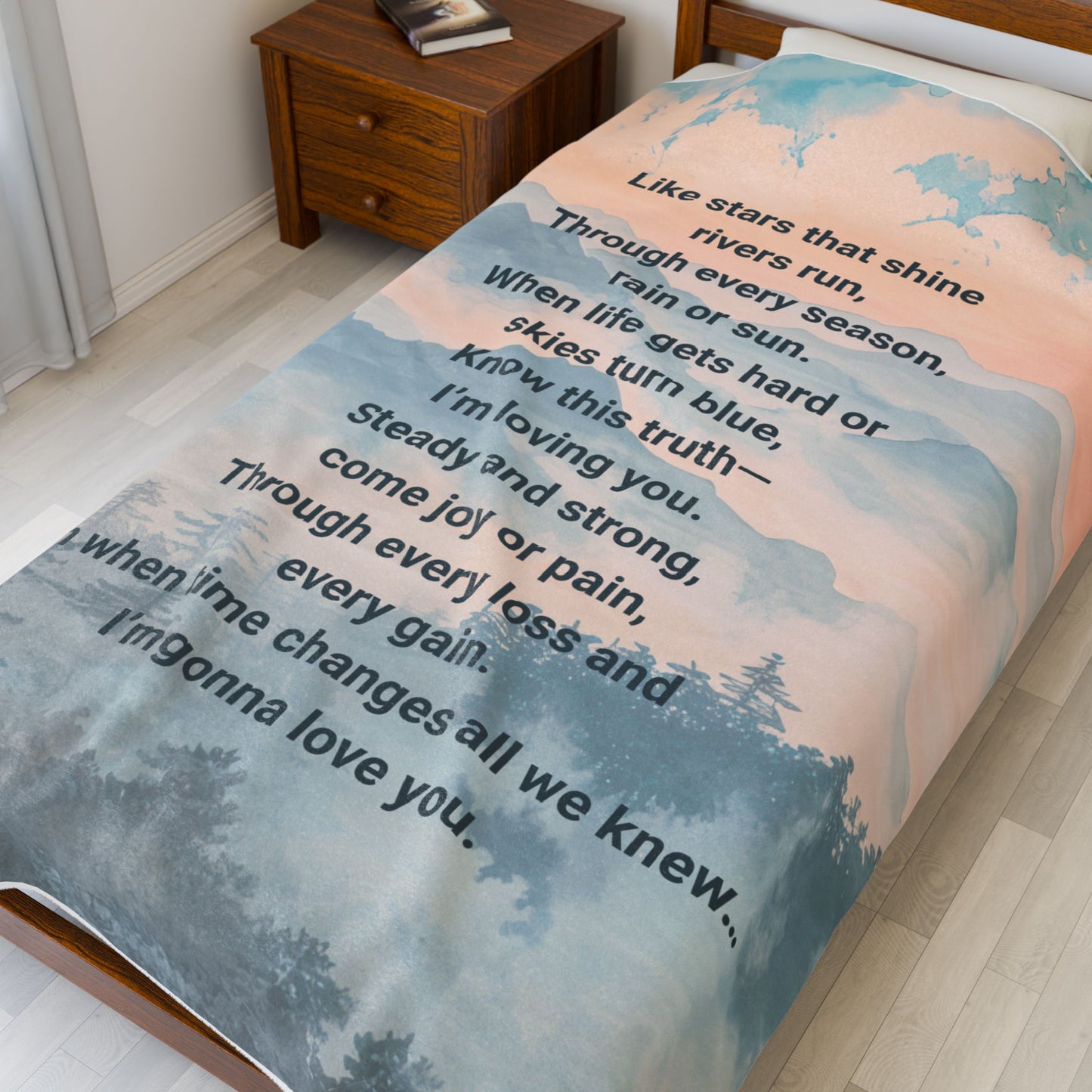 I'm gonna love you Velveteen Plush Blanket, Fan Blanket, Throw Rug, Display Blanket, Country Music Blanket,