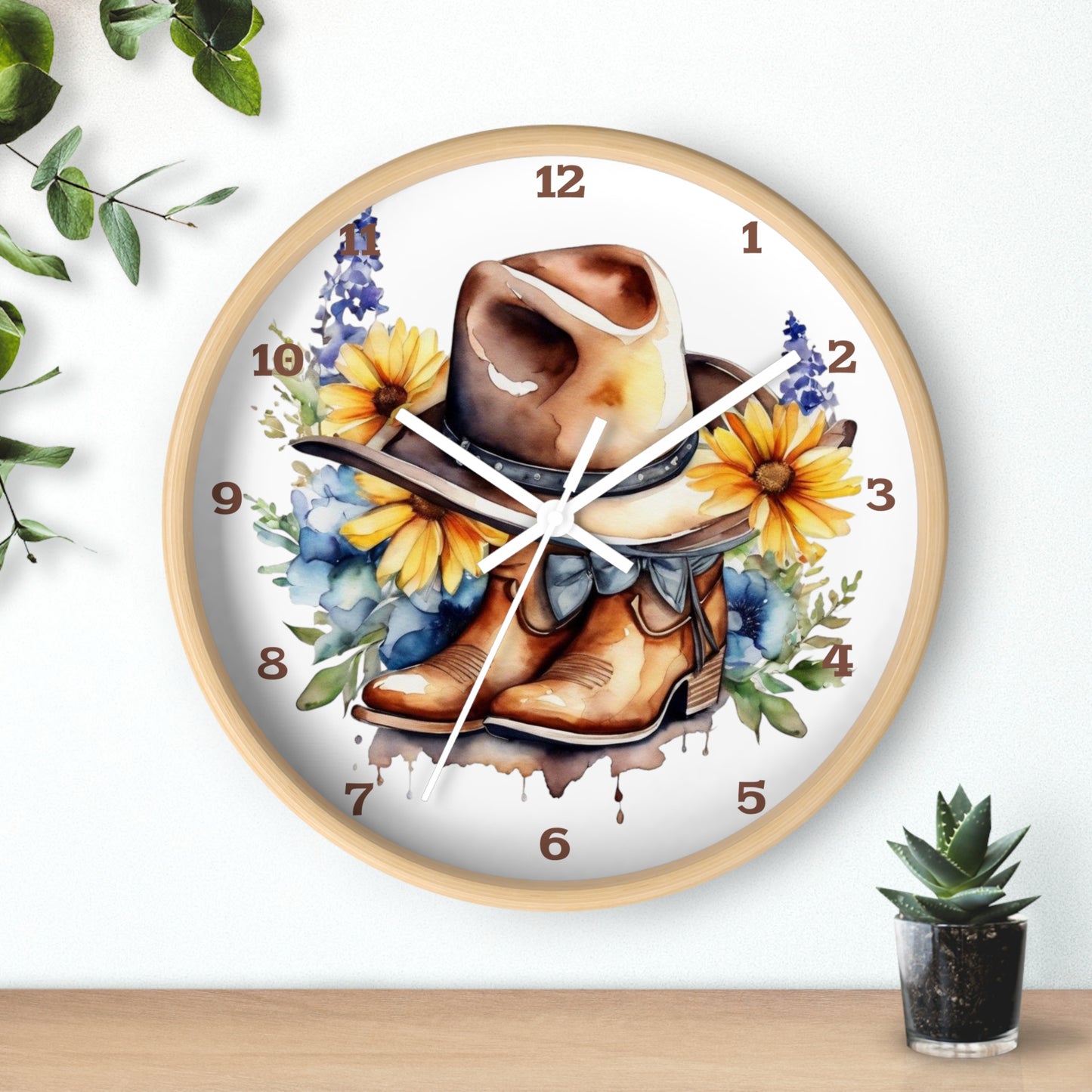 Rustic Charm Wall Clock, Western Wall Clock, Country Wall Clock