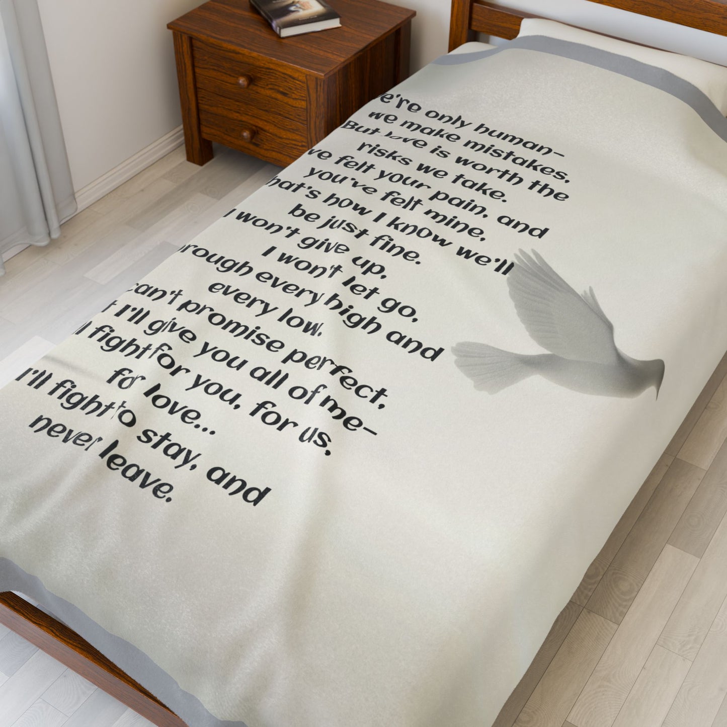 I'll Fight for Us Velveteen Plush Blanket, Fan Blanket, Throw Rug, Display Blanket, Country Music Blanket,