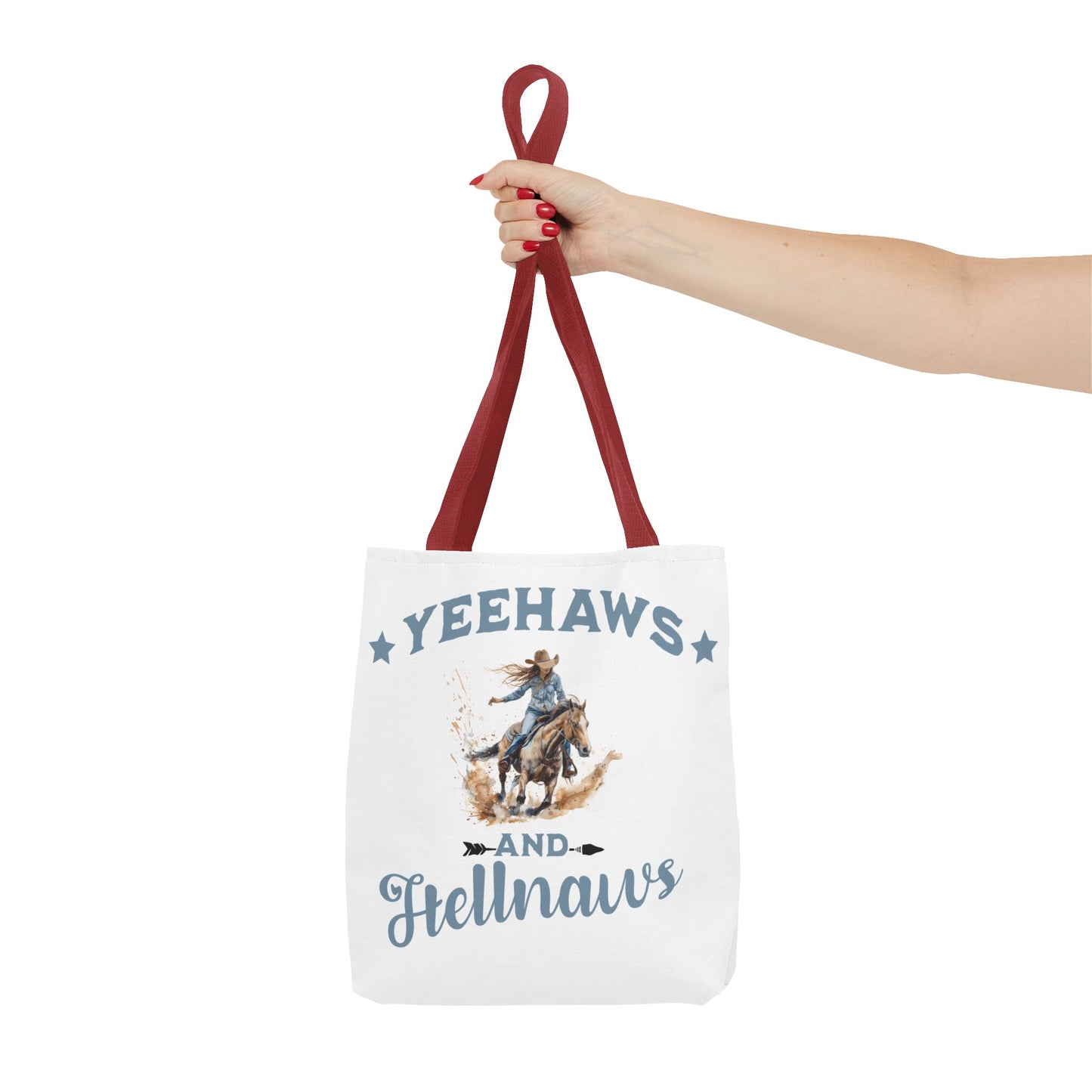 “Yeehaws and Hellnaws” Cowgirl Tote Bag – Western Rodeo Country Style Accessory