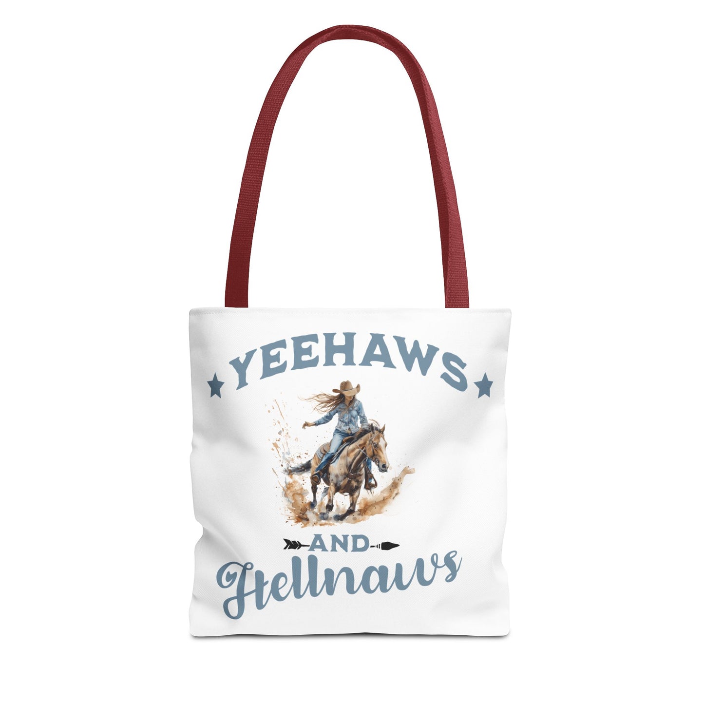 “Yeehaws and Hellnaws” Cowgirl Tote Bag – Western Rodeo Country Style Accessory
