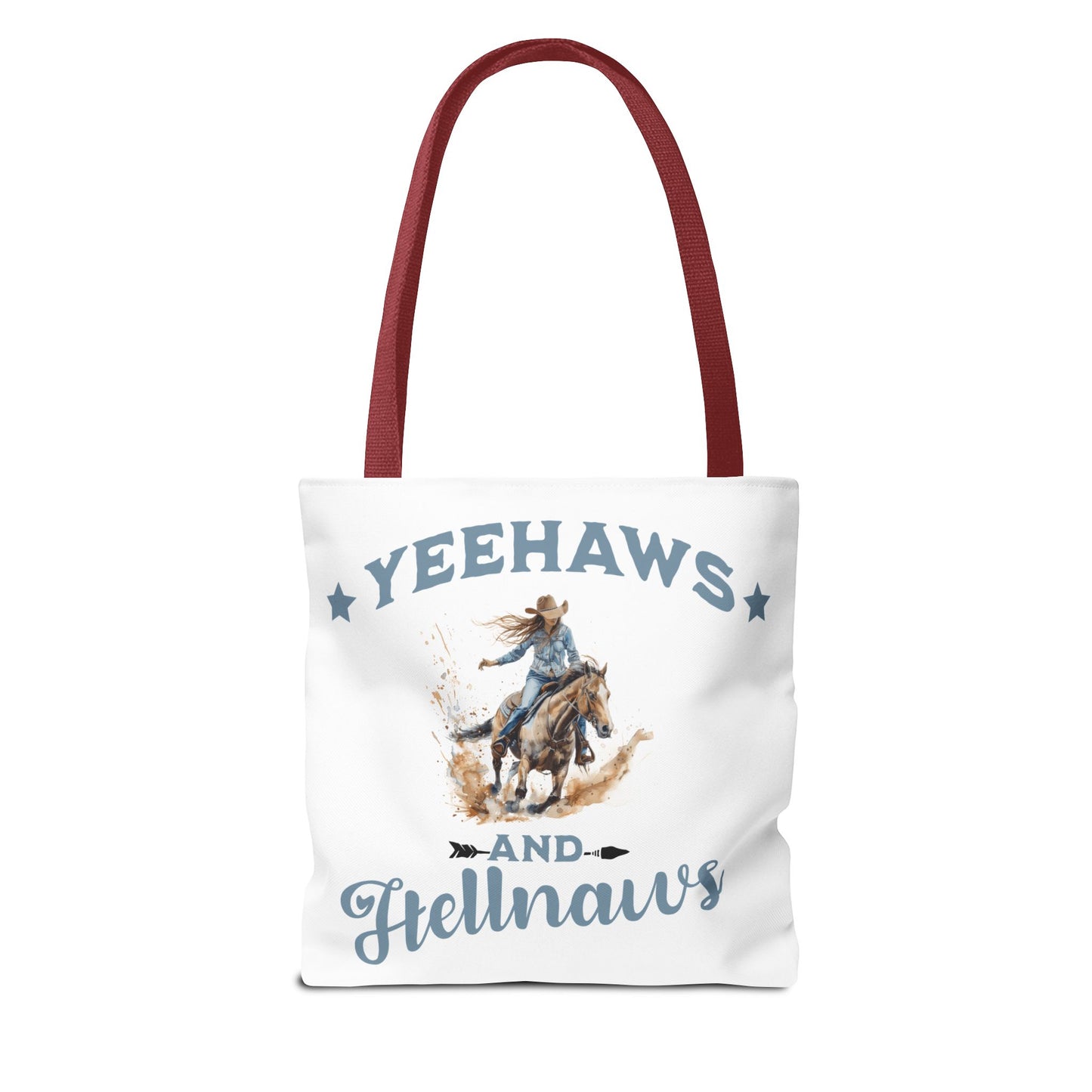 “Yeehaws and Hellnaws” Cowgirl Tote Bag – Western Rodeo Country Style Accessory