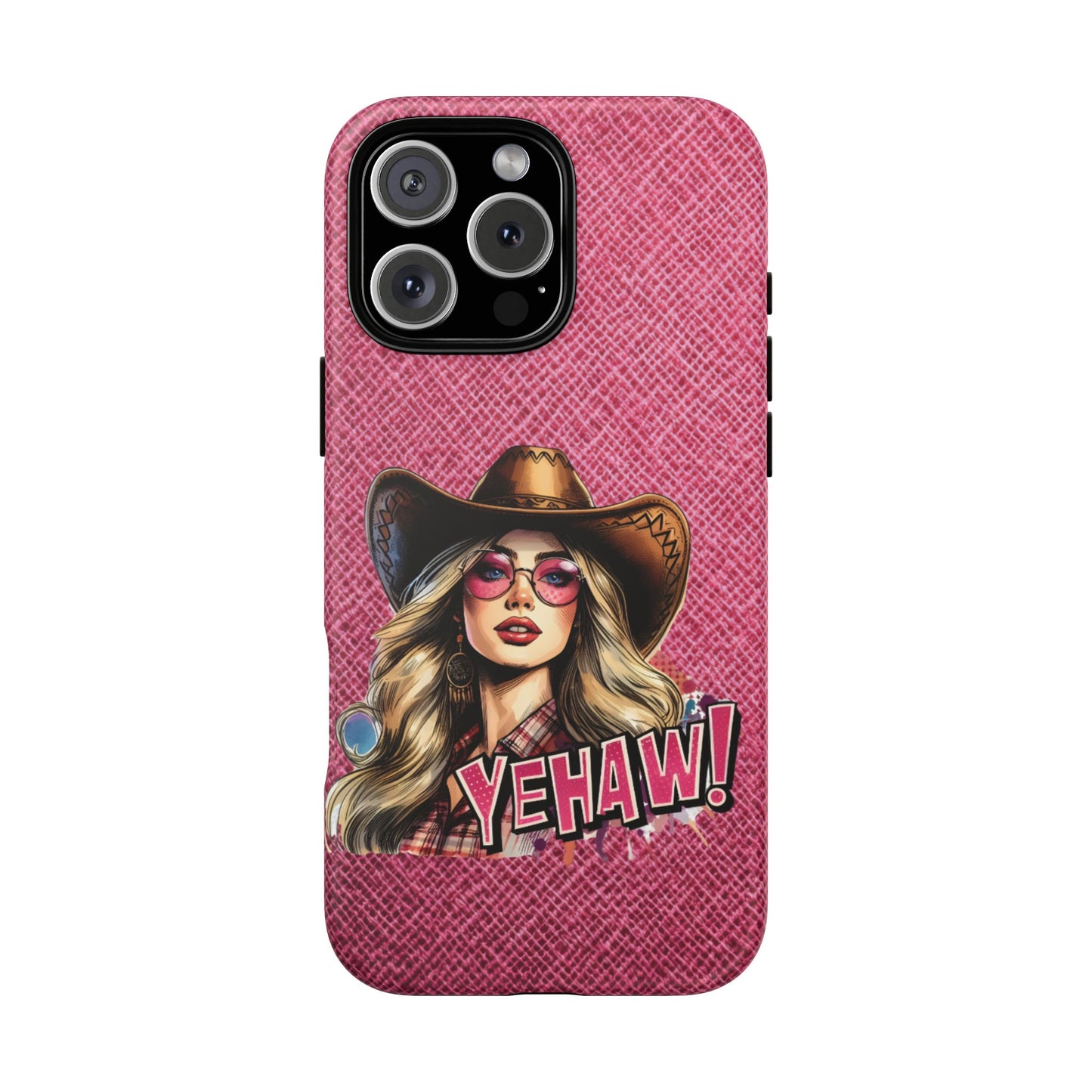 Wild West Charm: Bold Cowboy Hat and YEHAW! Design Phone Case