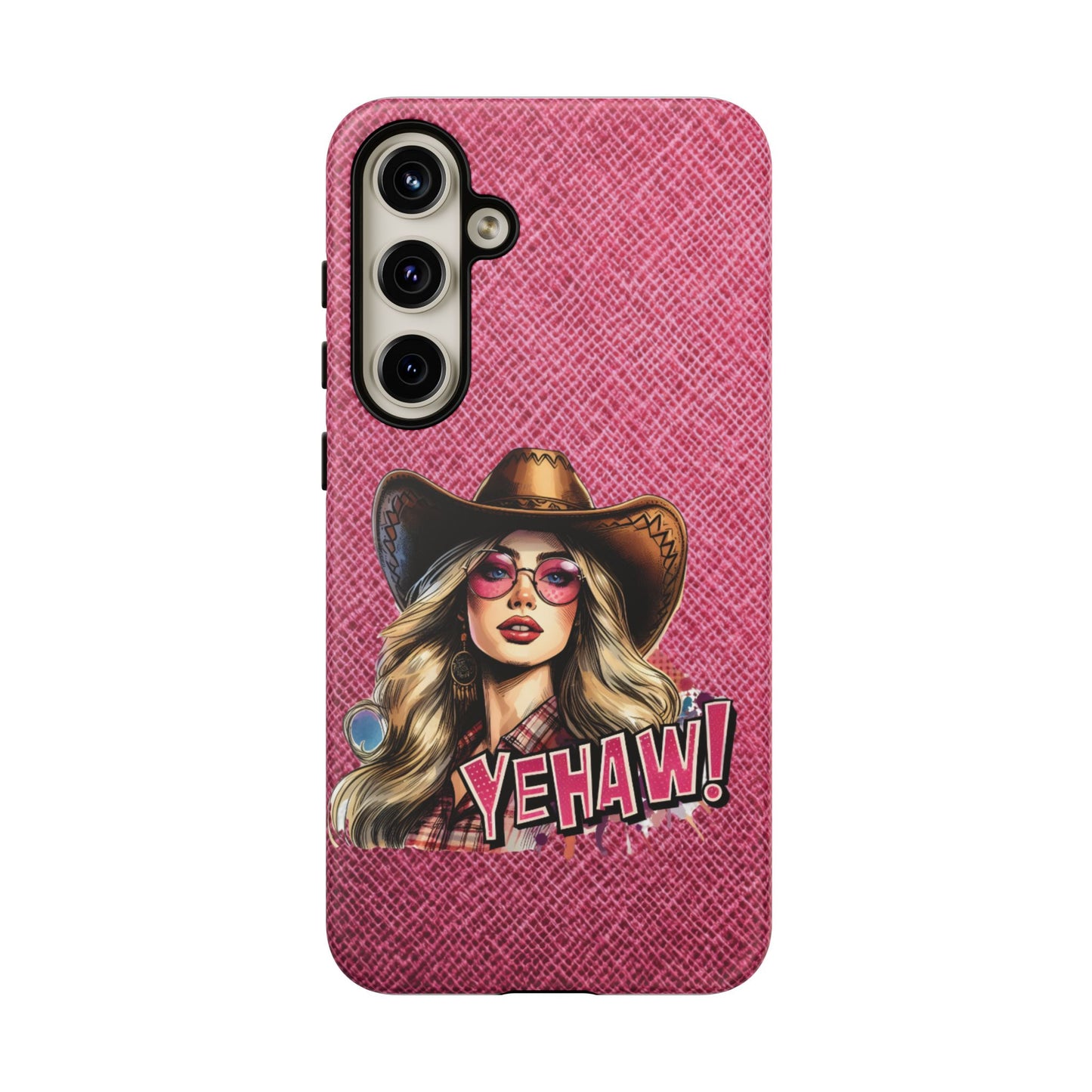 Wild West Charm: Bold Cowboy Hat and YEHAW! Design Phone Case