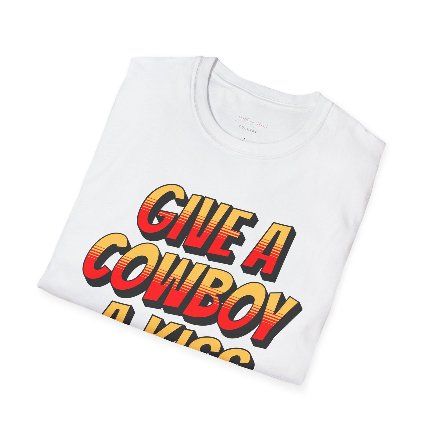 Give a cowboy a kiss T Shirt, Country Music Shirt, Festival Tee, Western T-shirt, Concert T Shirt,