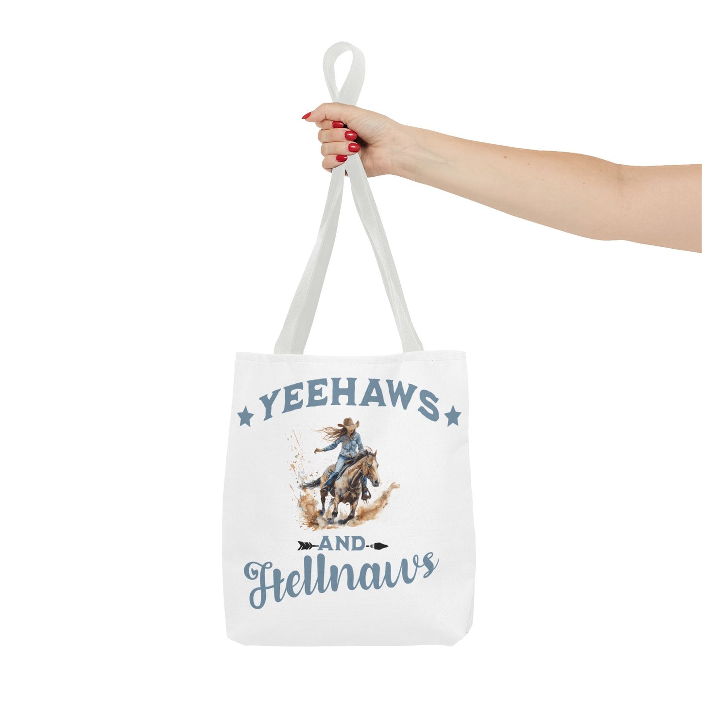 “Yeehaws and Hellnaws” Cowgirl Tote Bag – Western Rodeo Country Style Accessory
