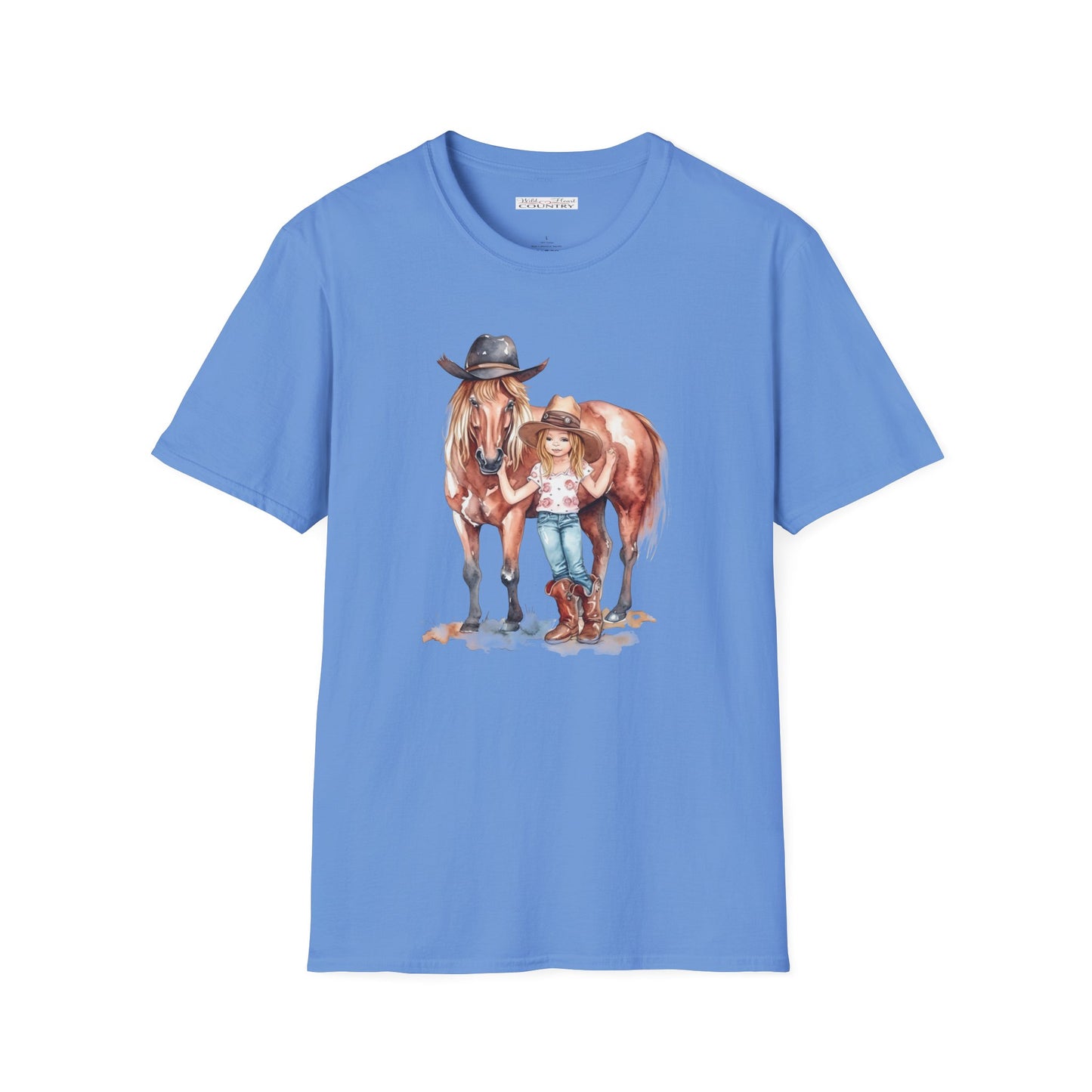 Cute Little Country Girl and her Pony T-Shirt, Cowgirl Shirt, Country T-Shirt, Casual T-Shirt, Western Tee