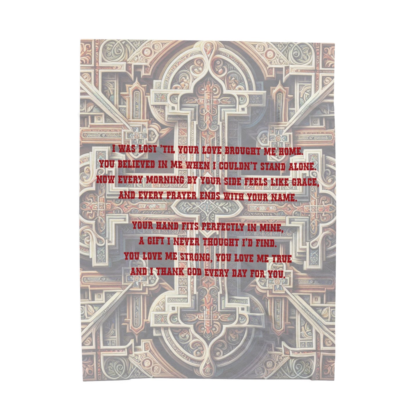 Thank God Velveteen Plush Blanket, Fan Blanket, Throw Rug, Display Blanket, Country Music Blanket,