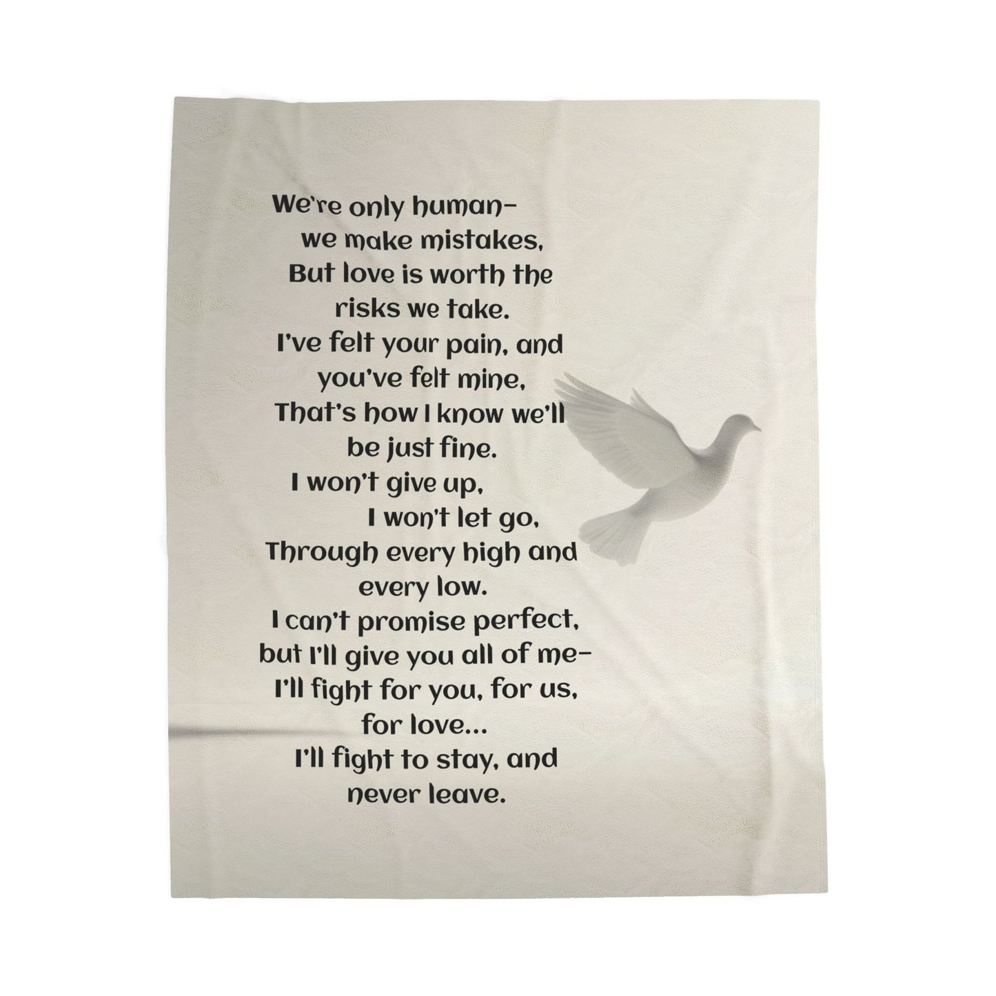 I'll Fight for Us Velveteen Plush Blanket, Fan Blanket, Throw Rug, Display Blanket, Country Music Blanket,