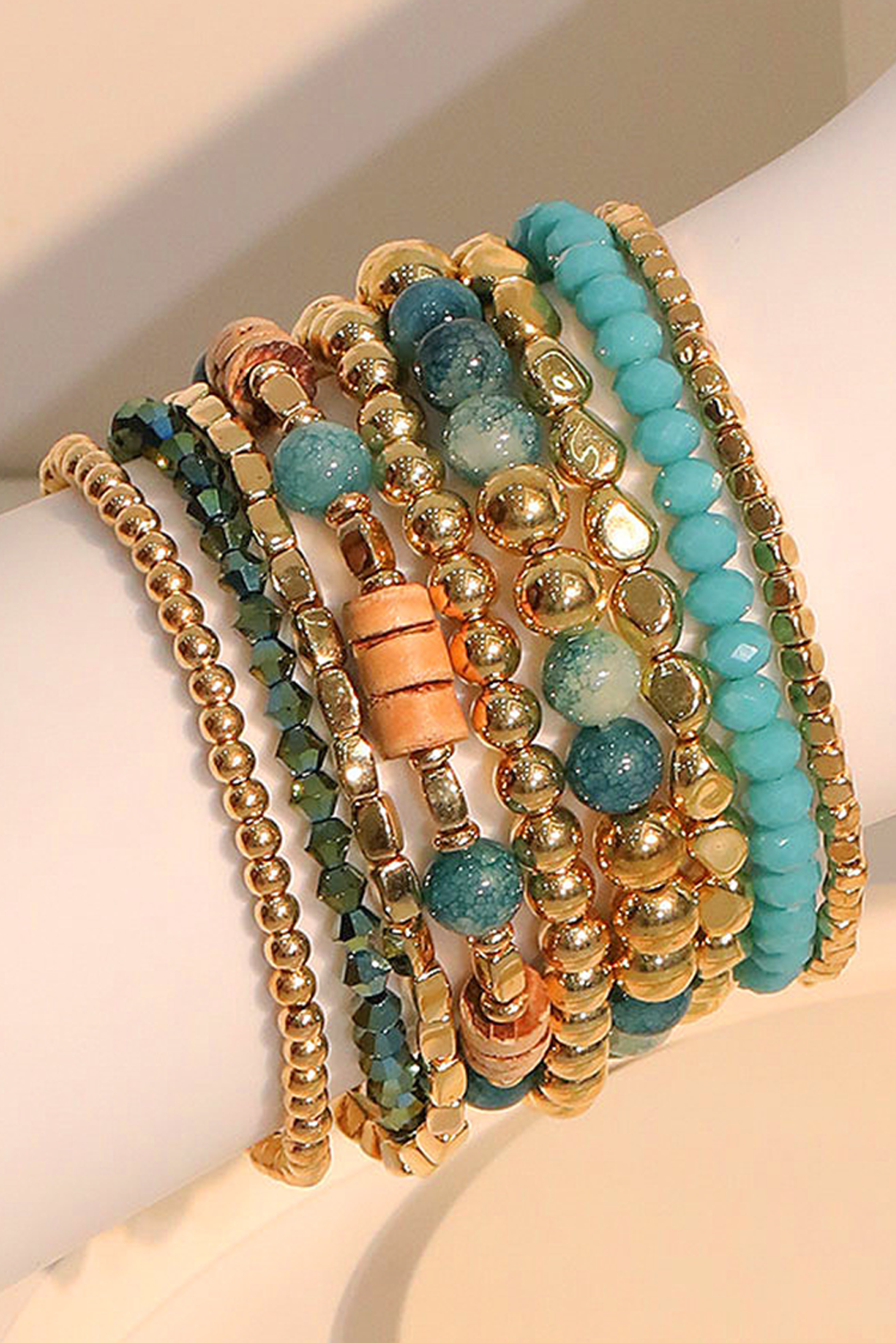 Golden Mesa Boho Bracelet Stack – Earthy Luxe Meets Free-Spirited Style