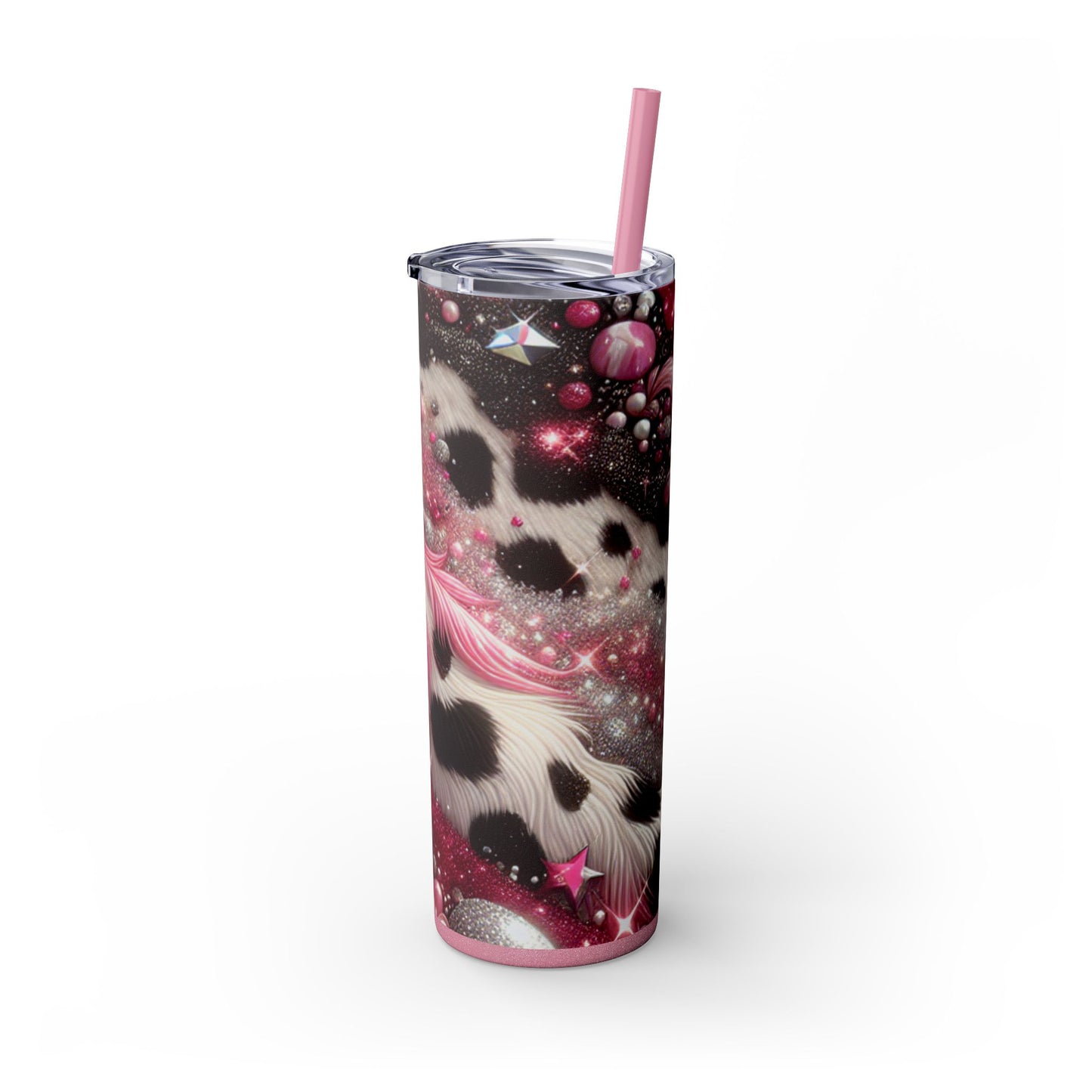 Glitzy Cow Pattern Tumbler 20 oz