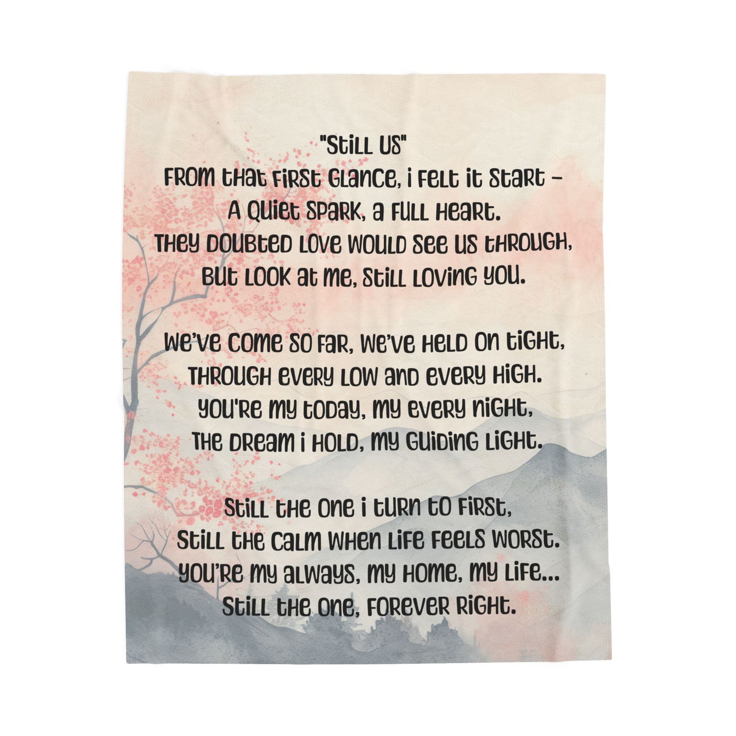 Still Us Velveteen Plush Blanket, Fan Blanket, Throw Rug, Display Blanket, Country Music Blanket,