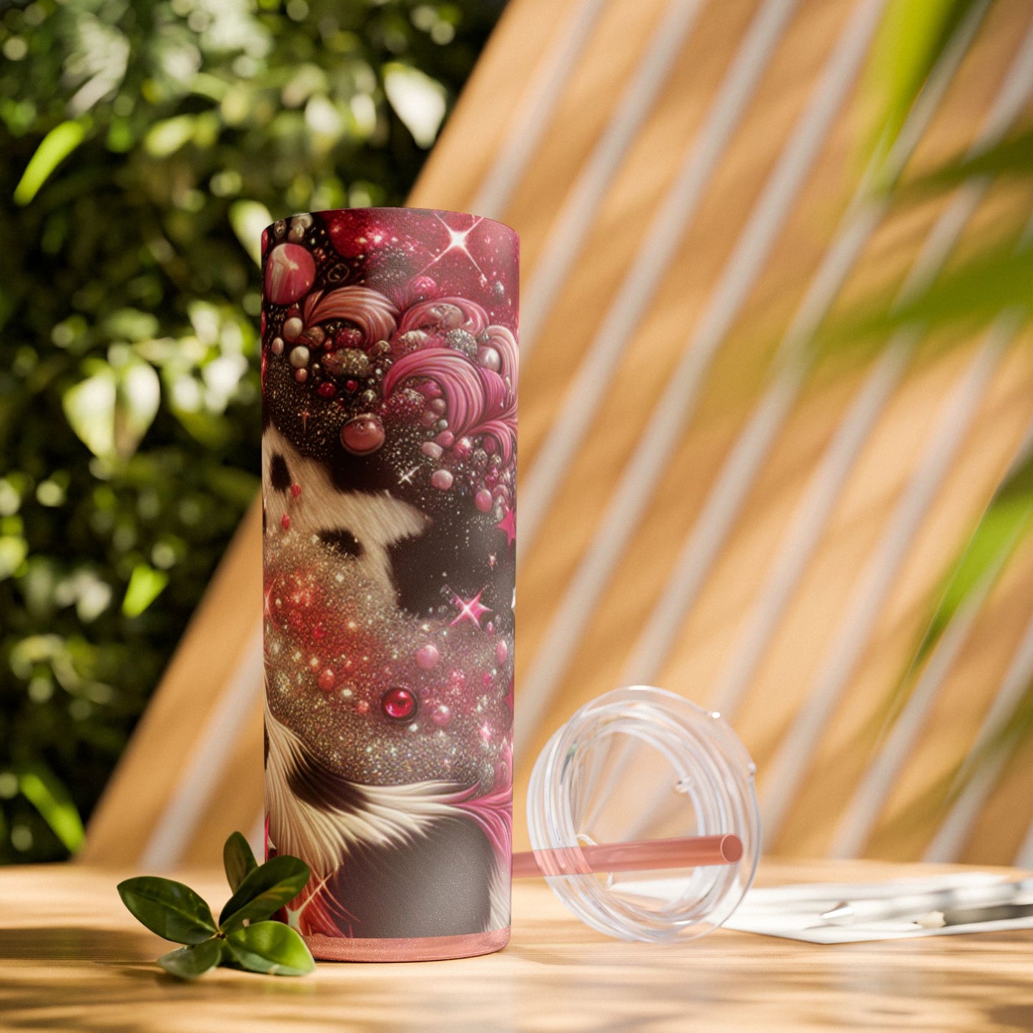 Glitzy Cow Pattern Tumbler 20 oz