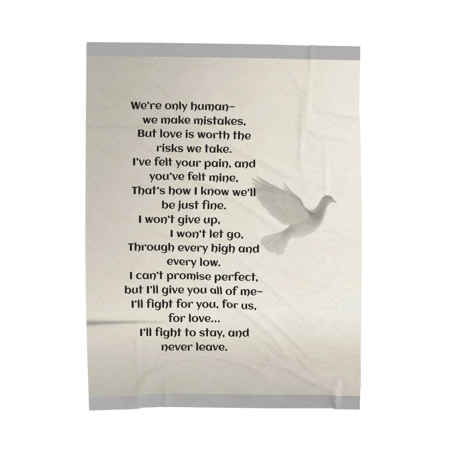 I'll Fight for Us Velveteen Plush Blanket, Fan Blanket, Throw Rug, Display Blanket, Country Music Blanket,