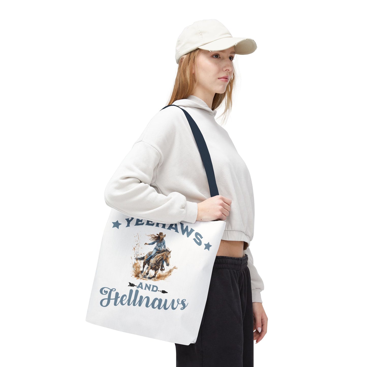“Yeehaws and Hellnaws” Cowgirl Tote Bag – Western Rodeo Country Style Accessory