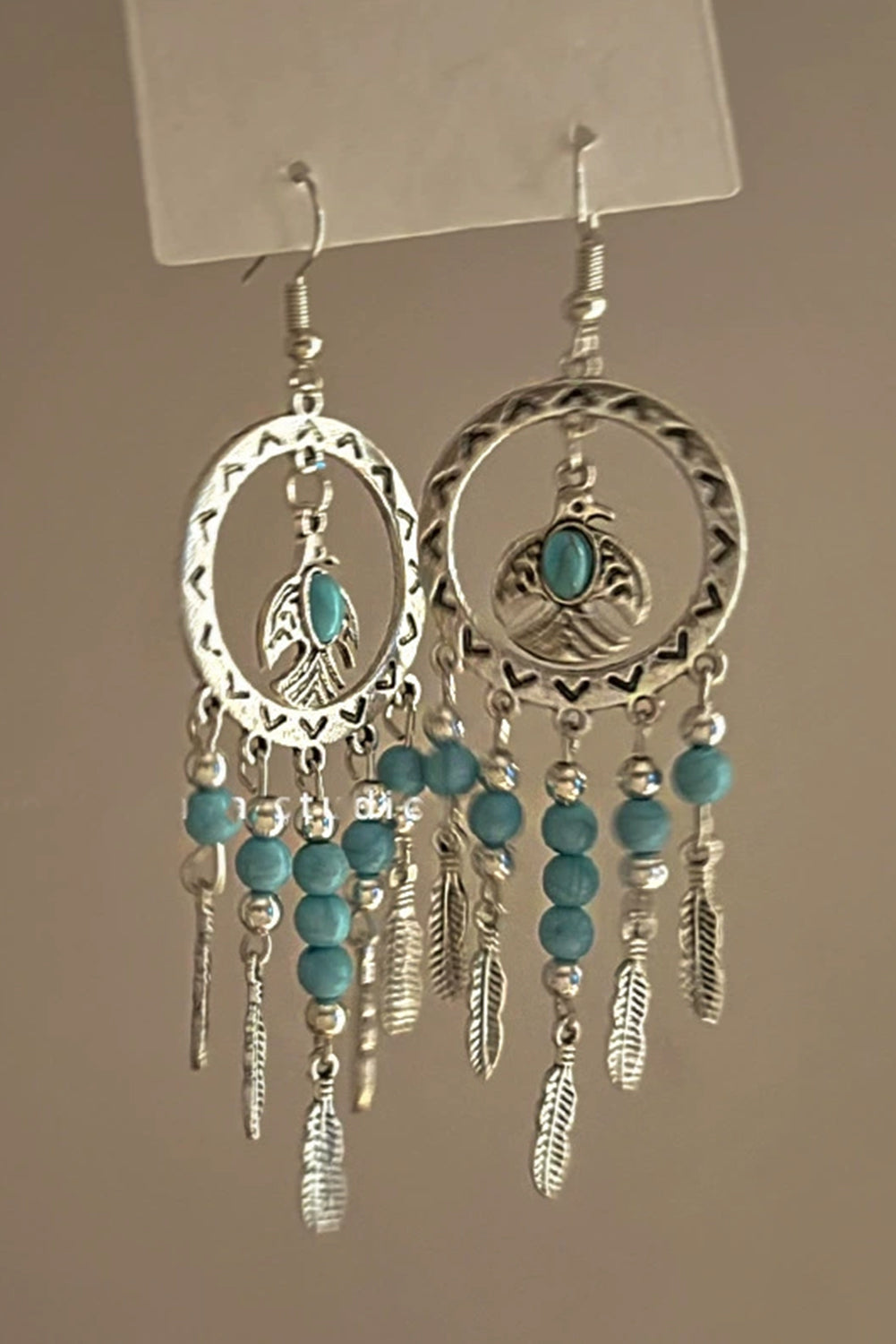 Turquoise Feather Drop Earrings – Southwestern Grace Meets Everyday Glam