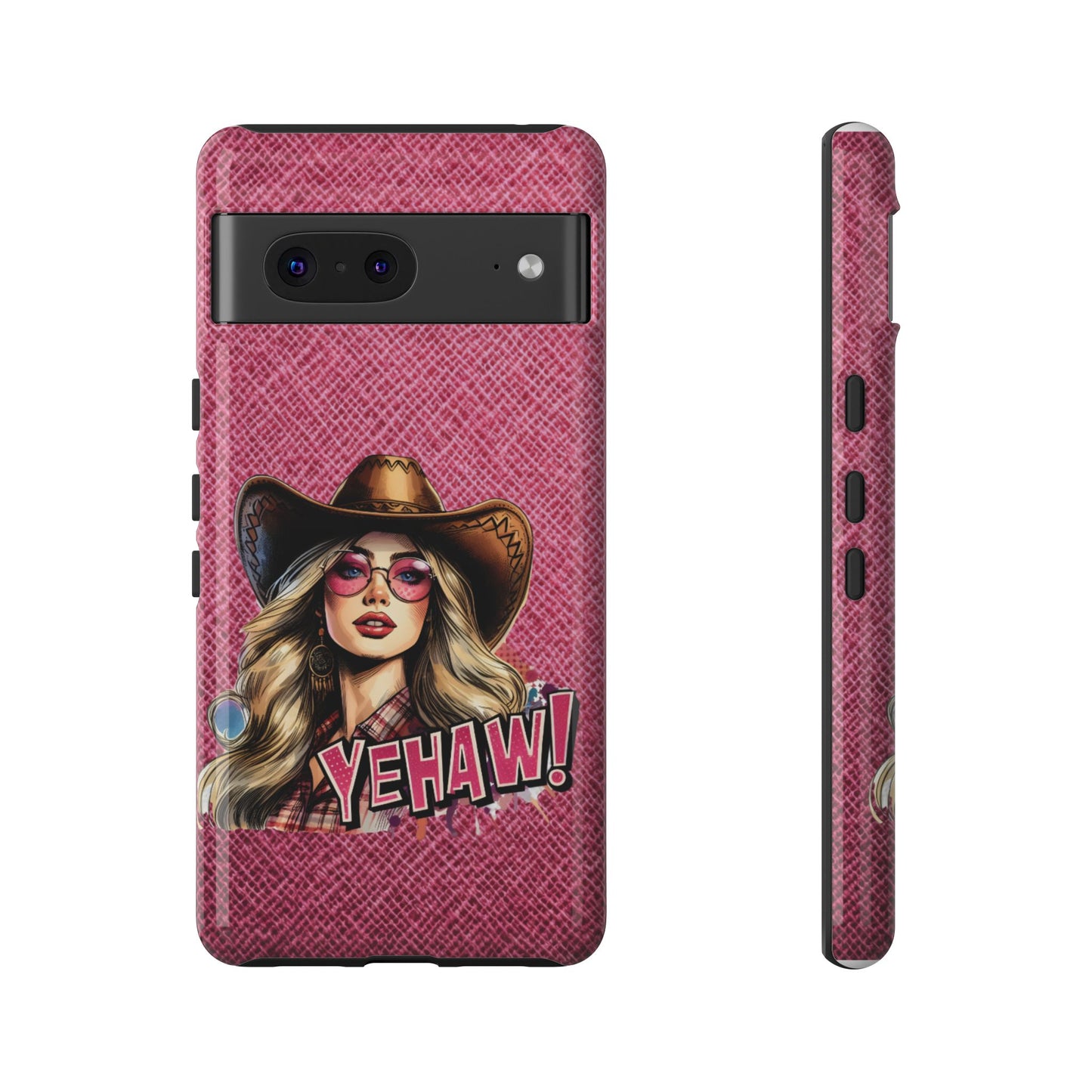 Wild West Charm: Bold Cowboy Hat and YEHAW! Design Phone Case